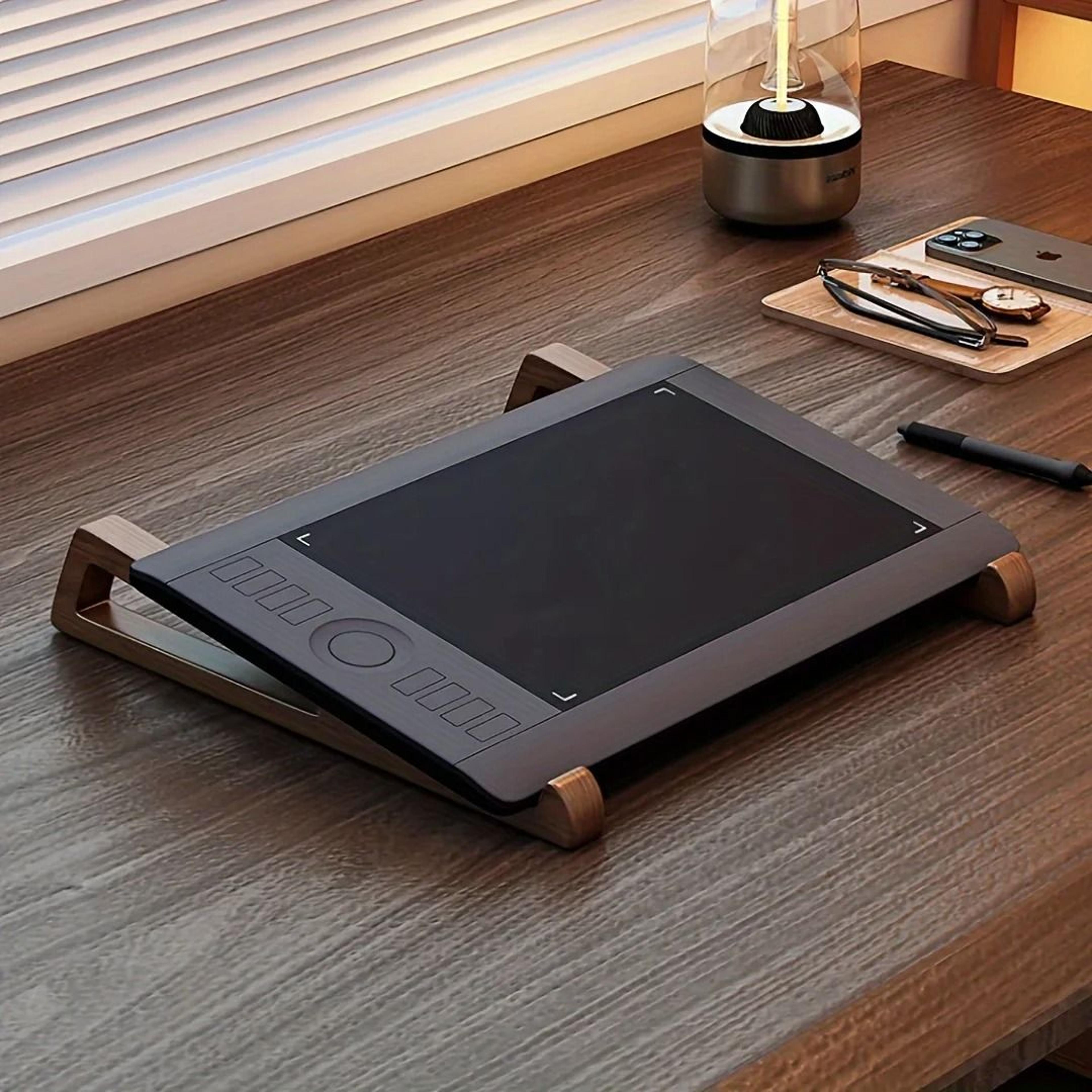 Portable Wooden Laptop Stand Ergonomic Foldable Adjustable 12 Degree 5