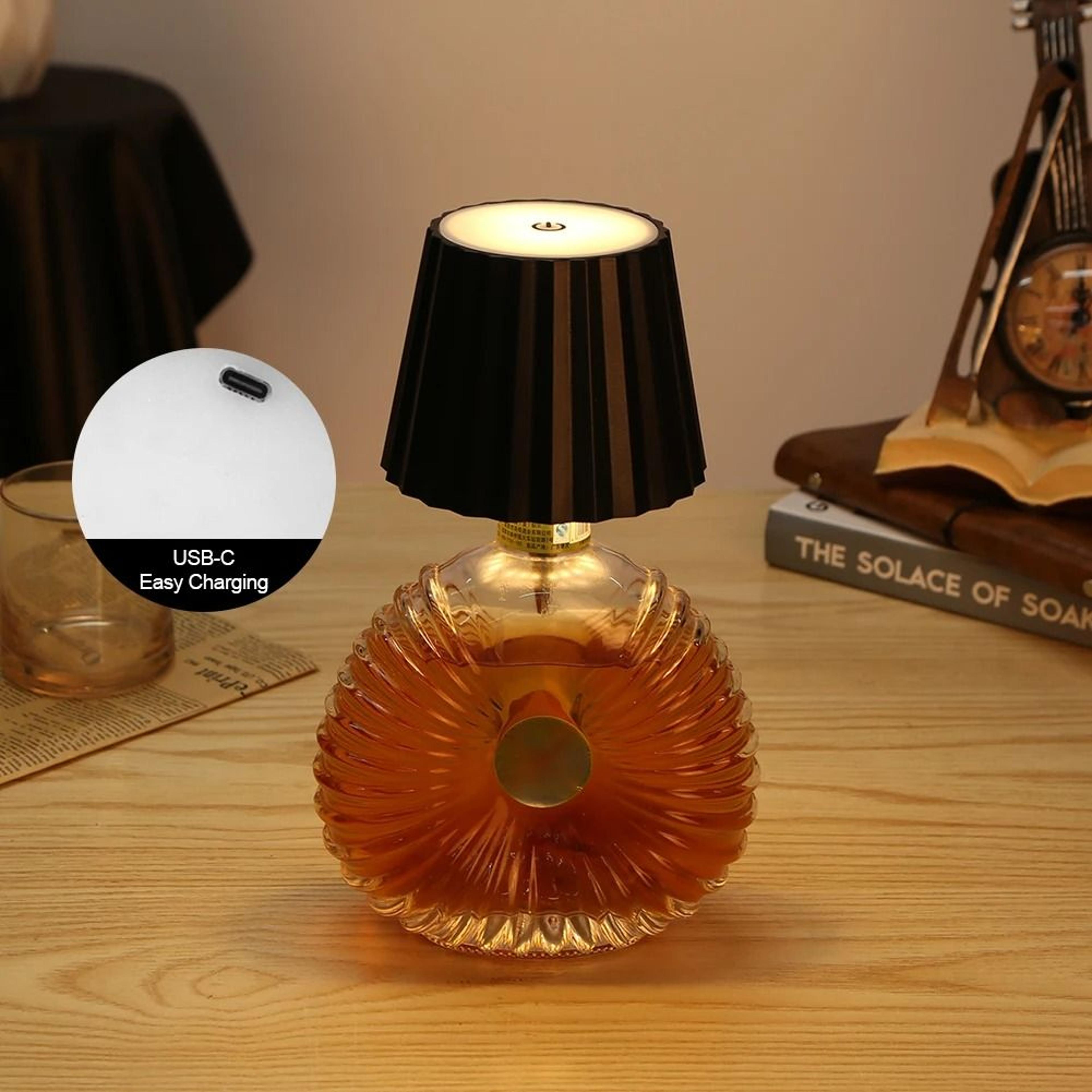 Wireless Bottle Lamp Rechargeable Touch LED Table Light 9