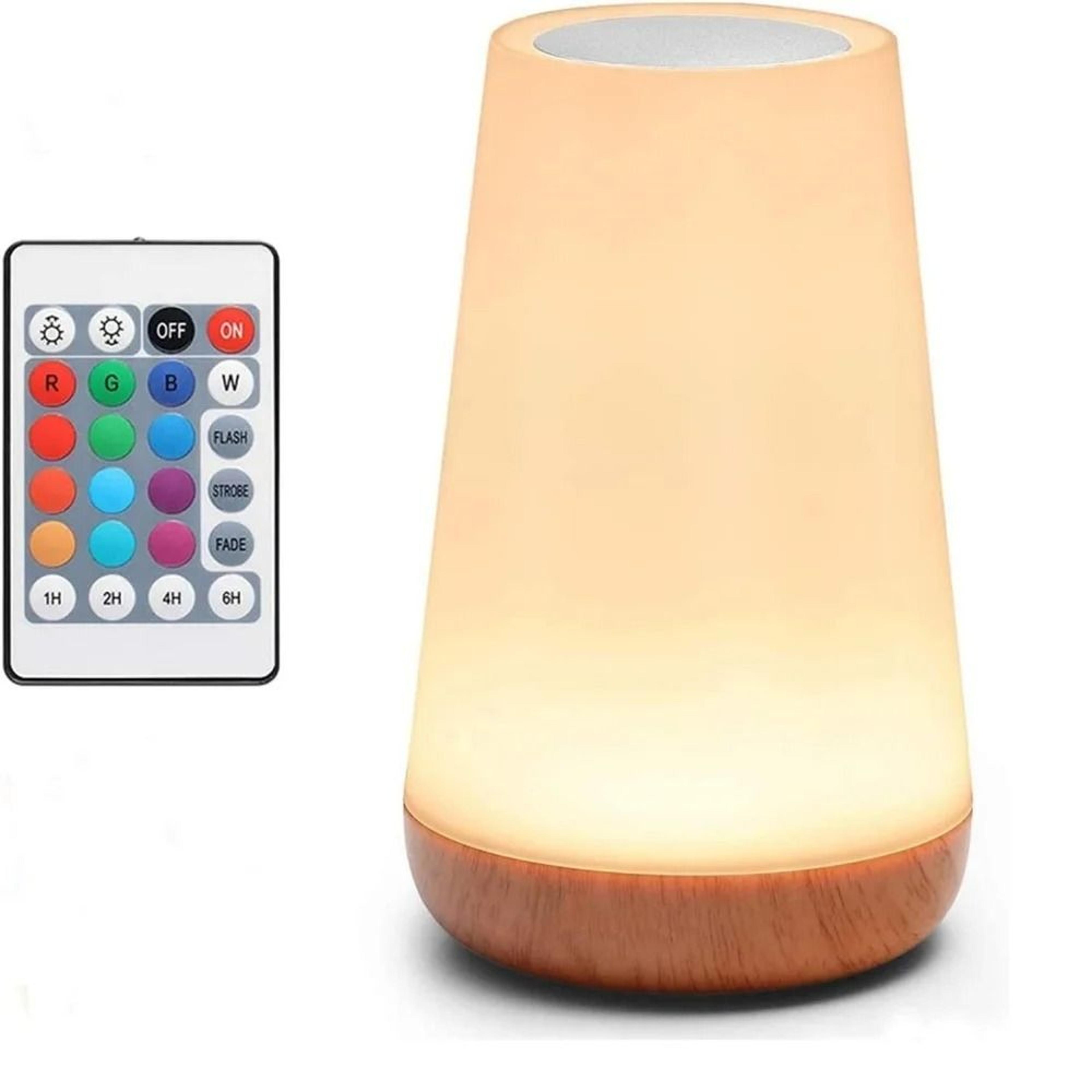 usb rechargeable touch lamp with 13 color rgb dimmable bedside night light
