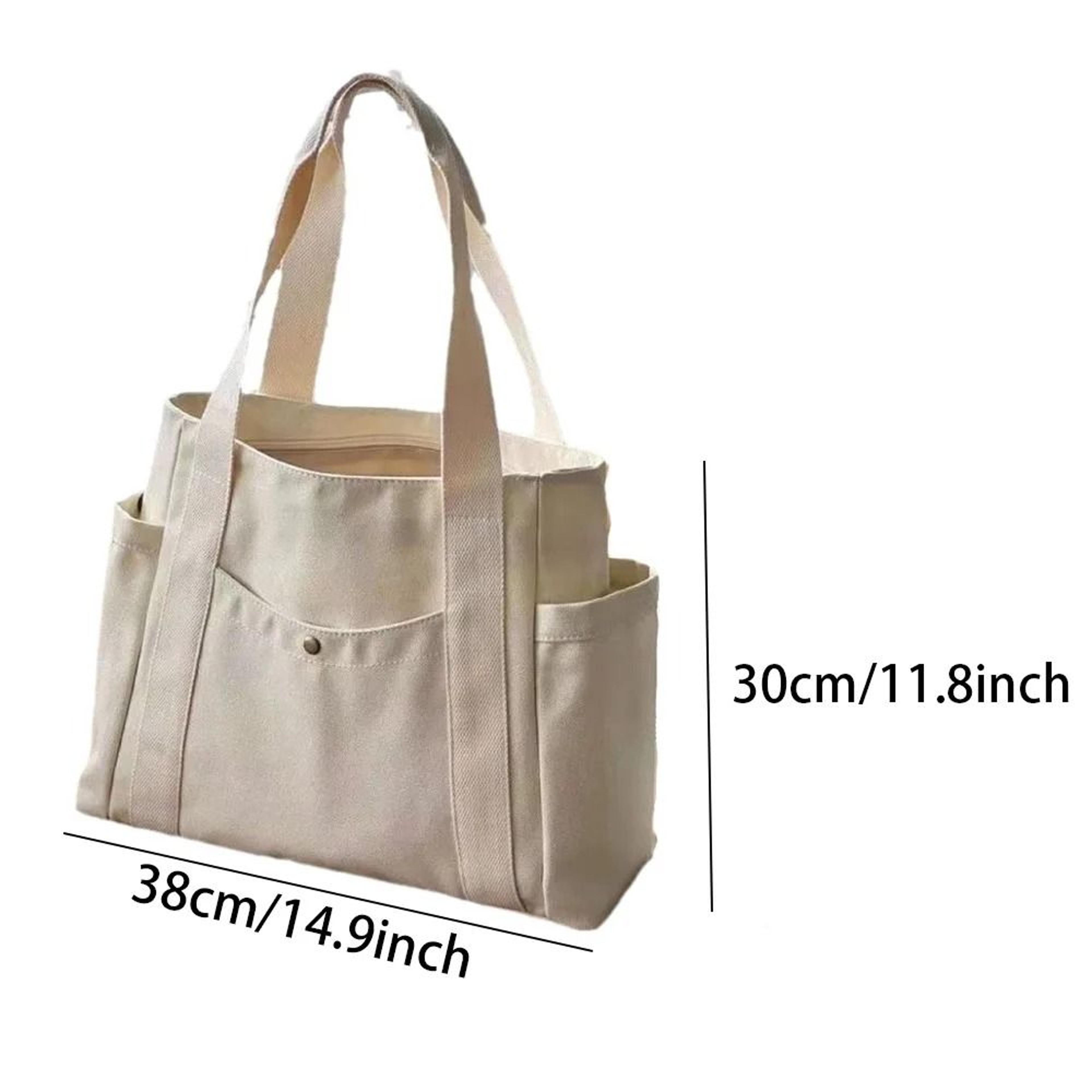 Large Capacity Canvas Tote Bag For Work And College 5