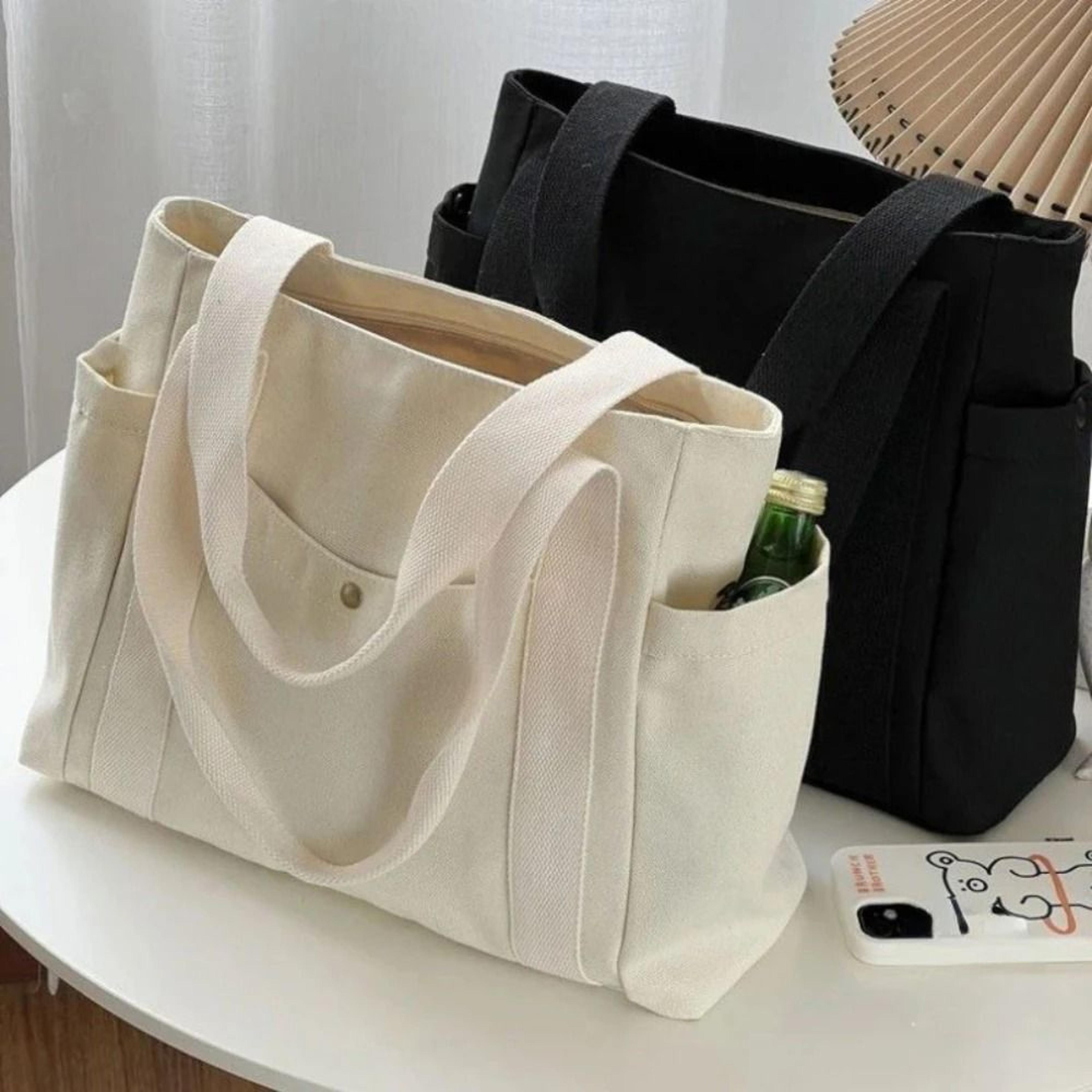 Large Capacity Canvas Tote Bag For Work And College 6