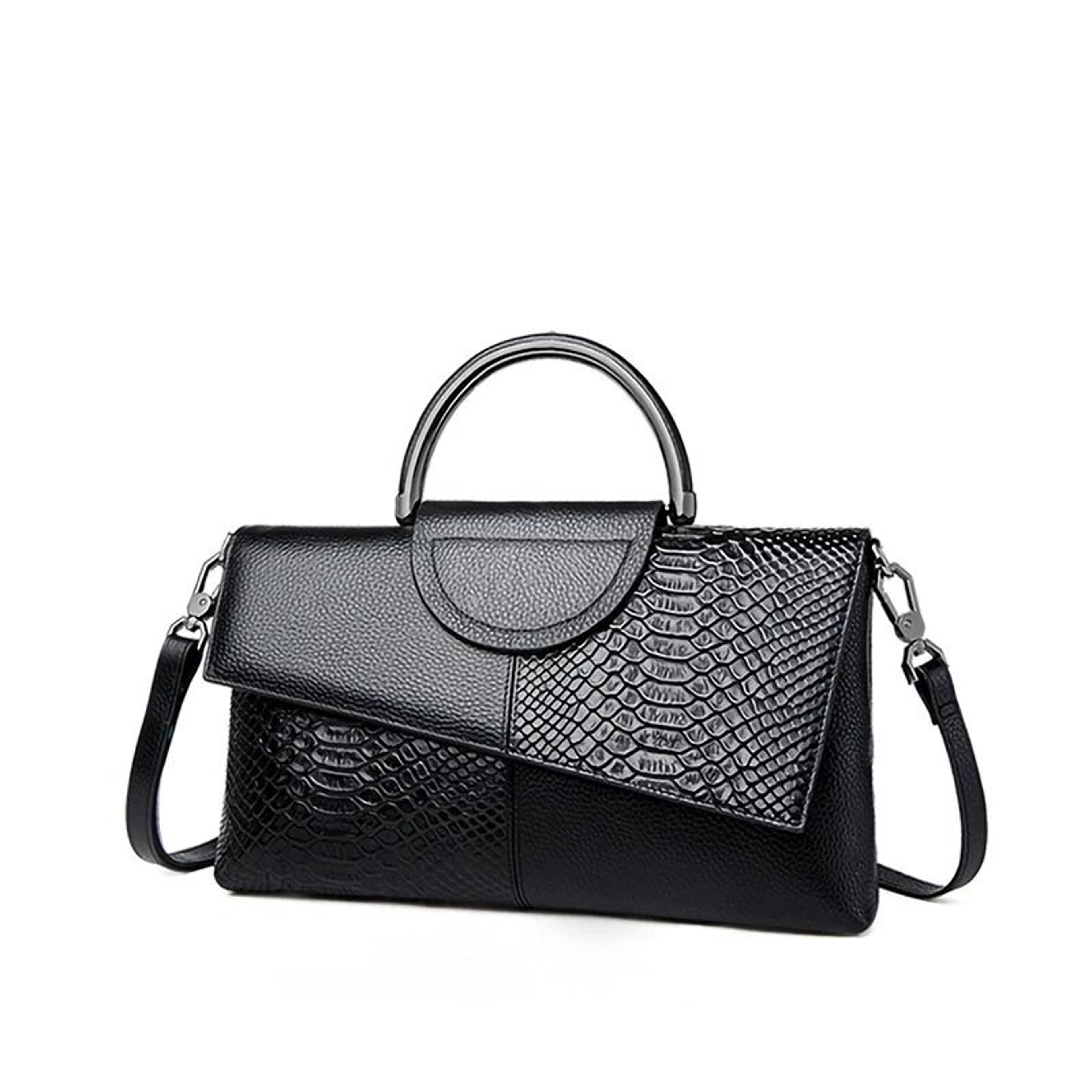 Alligator Pattern PU Leather Shoulder Crossbody Flap Bag For Women 0