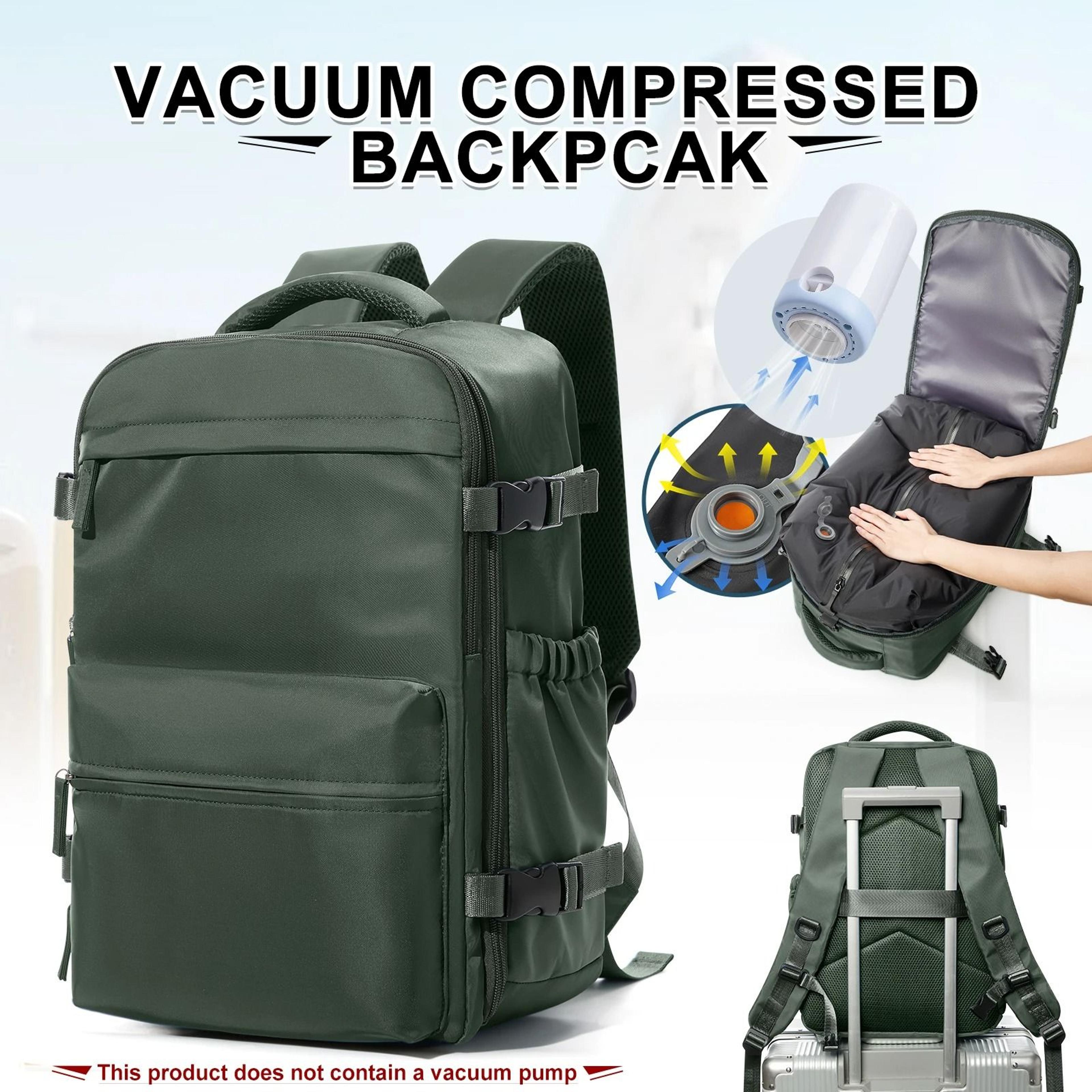 Air Vacuum Compression Travel Cabin Backpack With Laptop Compartment 3