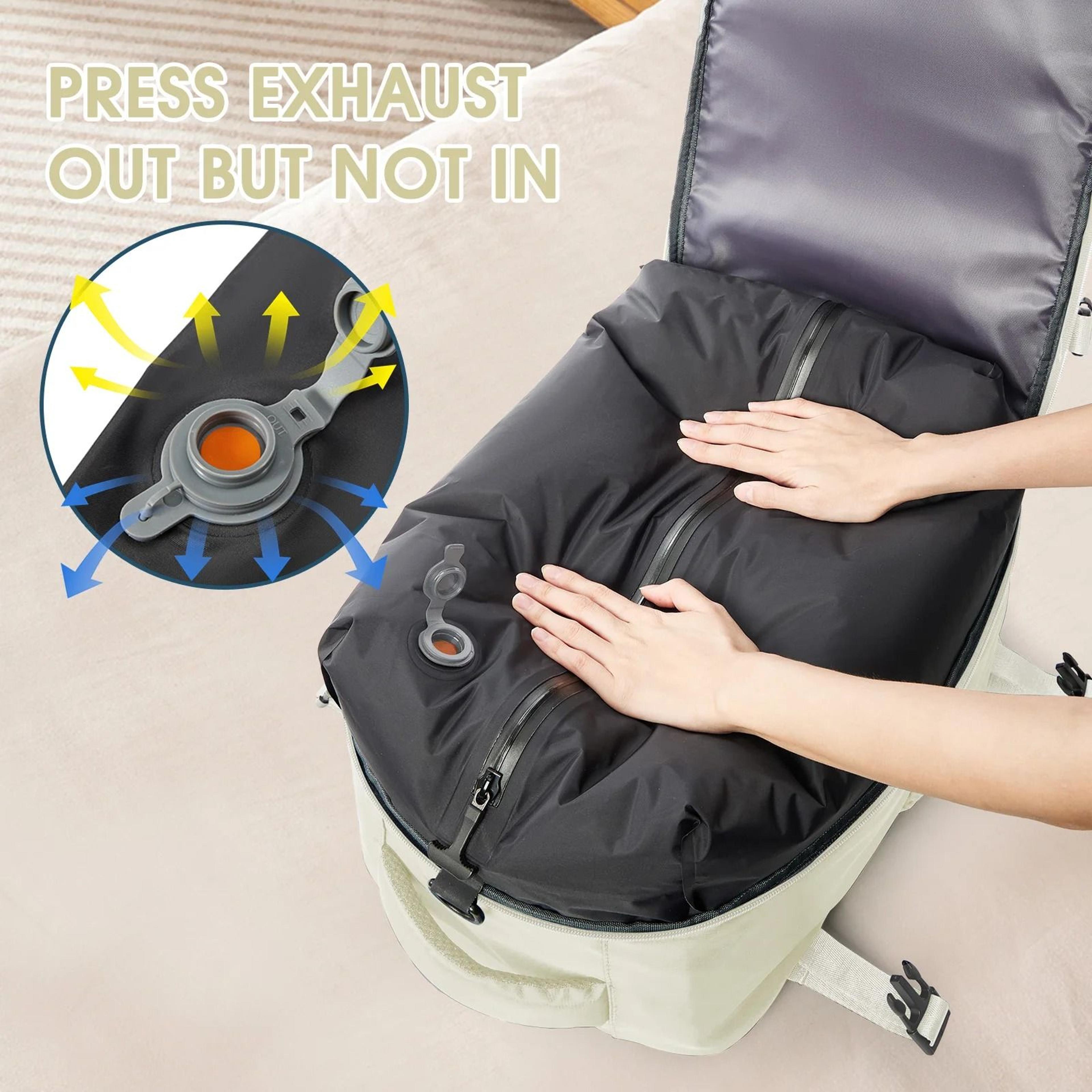 Air Vacuum Compression Travel Cabin Backpack With Laptop Compartment 6