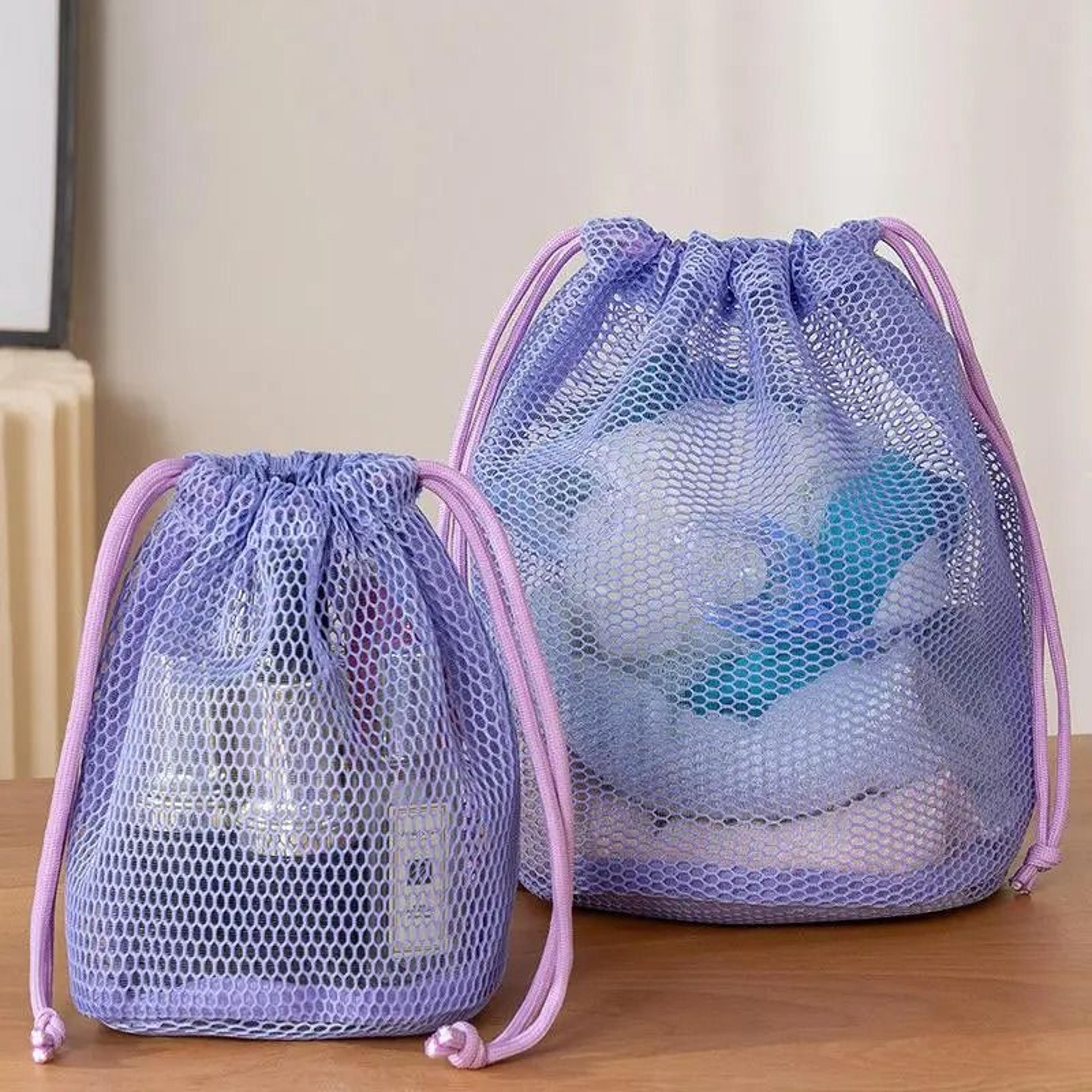 Nylon Mesh Drawstring Pouch Multi Purpose Travel Organizer Bag 10