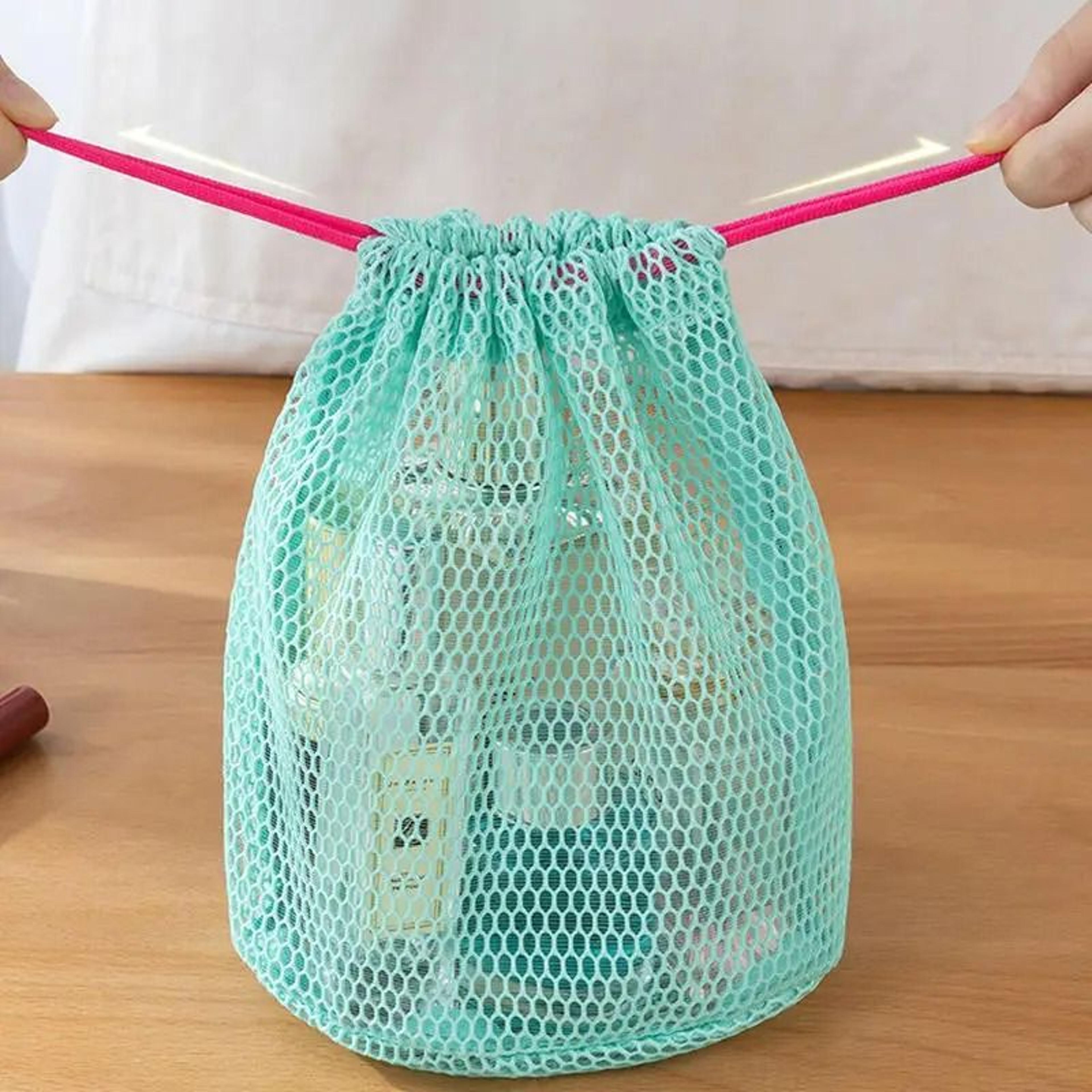 Nylon Mesh Drawstring Pouch Multi Purpose Travel Organizer Bag 5