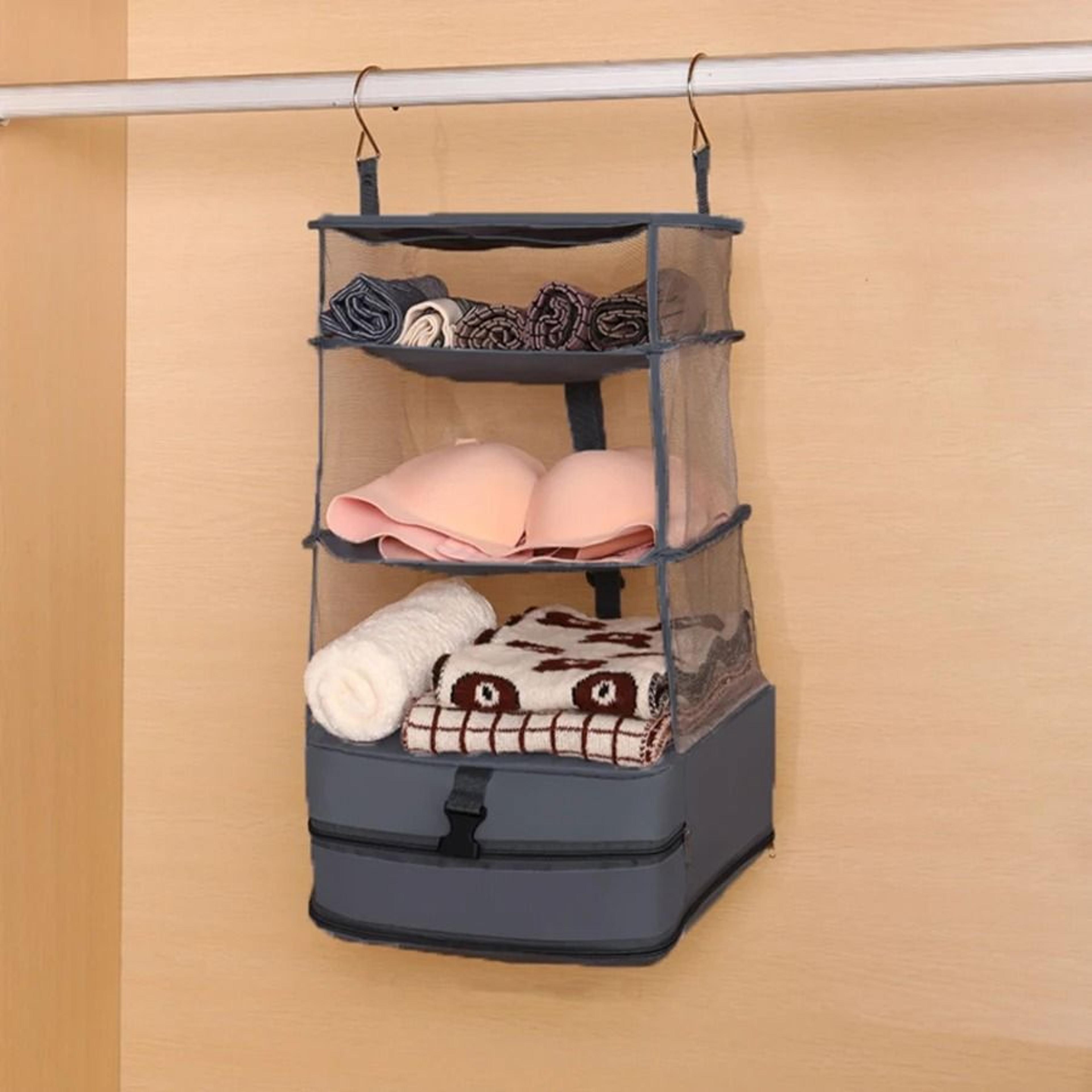Hanging Wardrobe Organizer Travel Clothing Compression Storage Bag 2