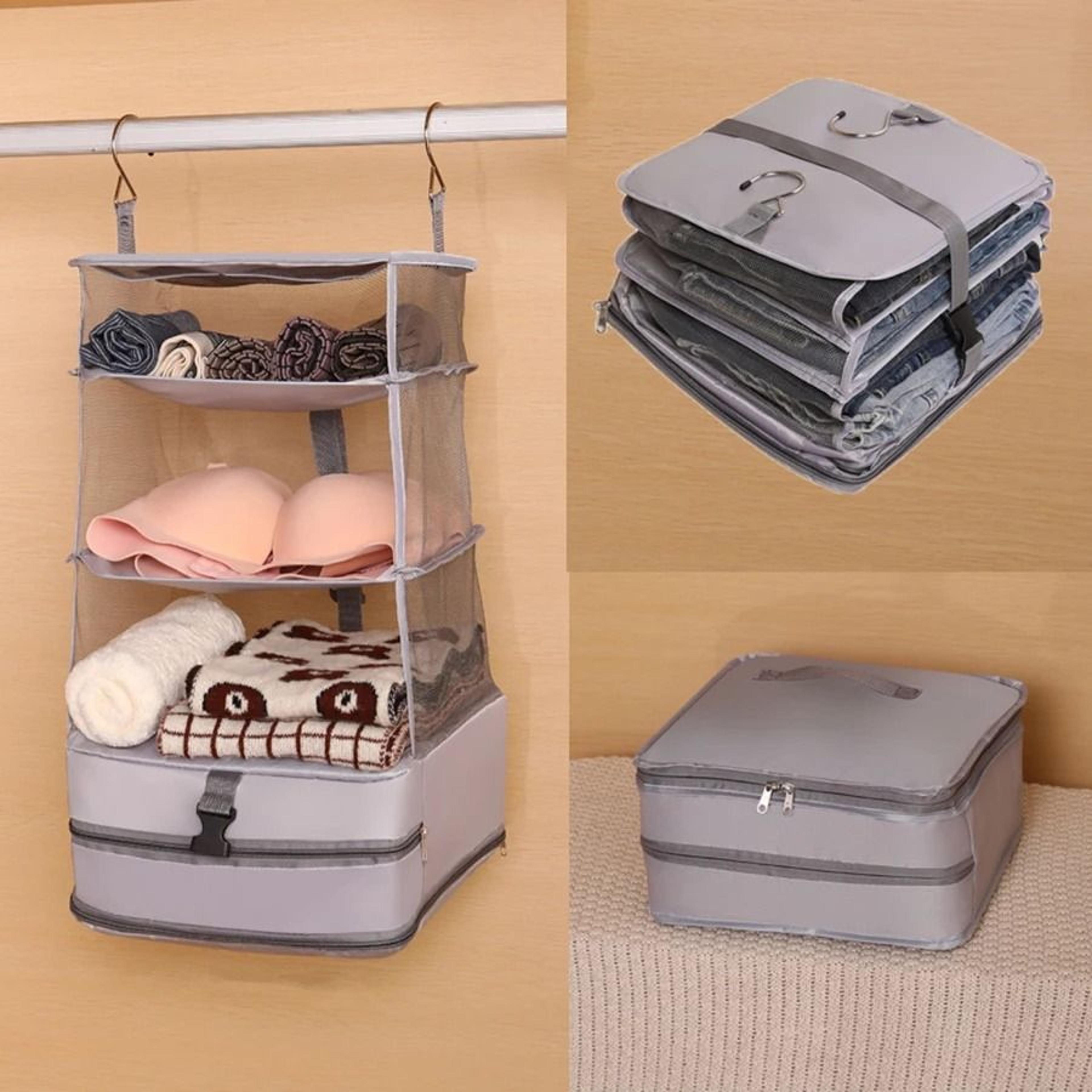 Hanging Wardrobe Organizer Travel Clothing Compression Storage Bag 5
