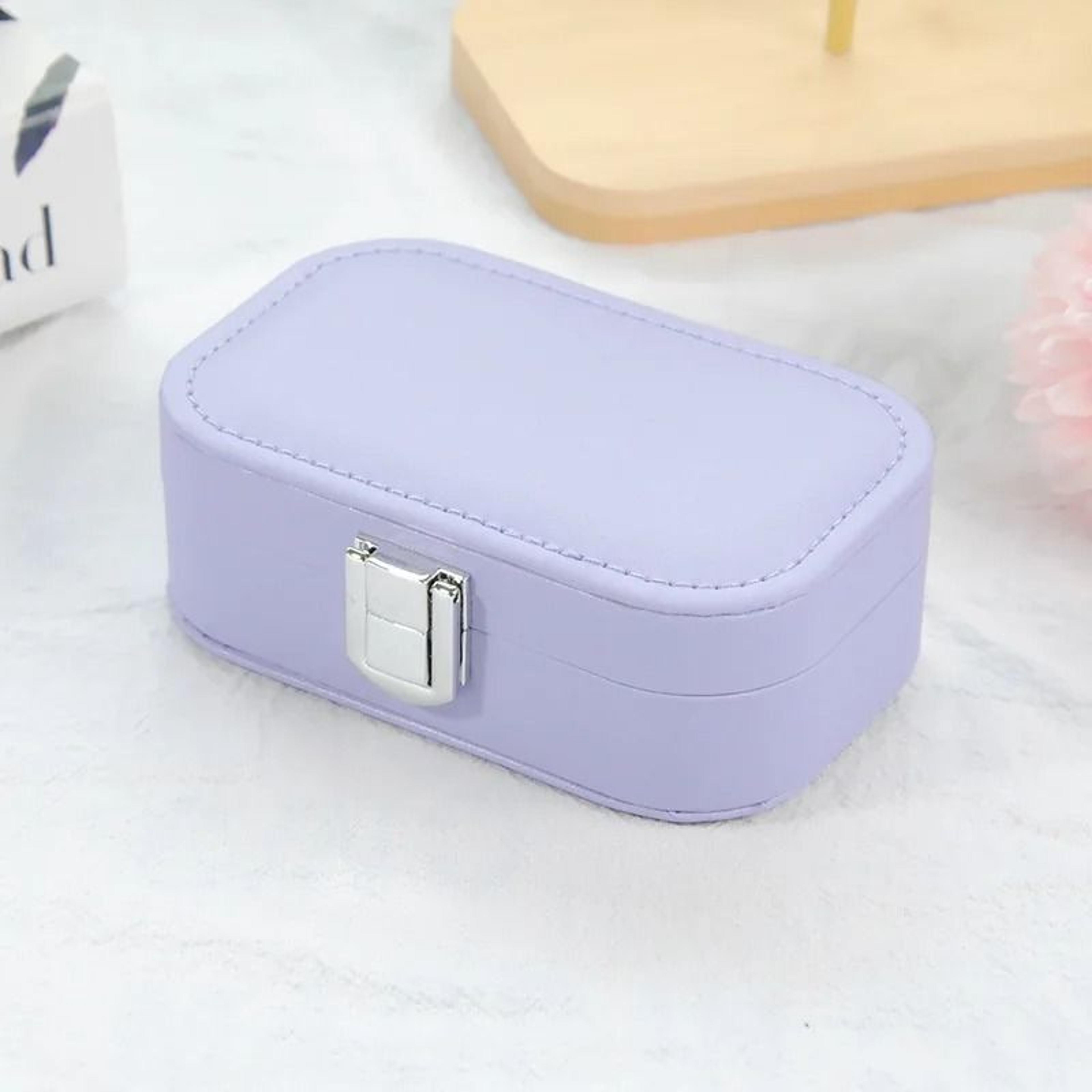 Portable Snap Button Jewelry Storage Box For Earrings Necklace And Rings 1