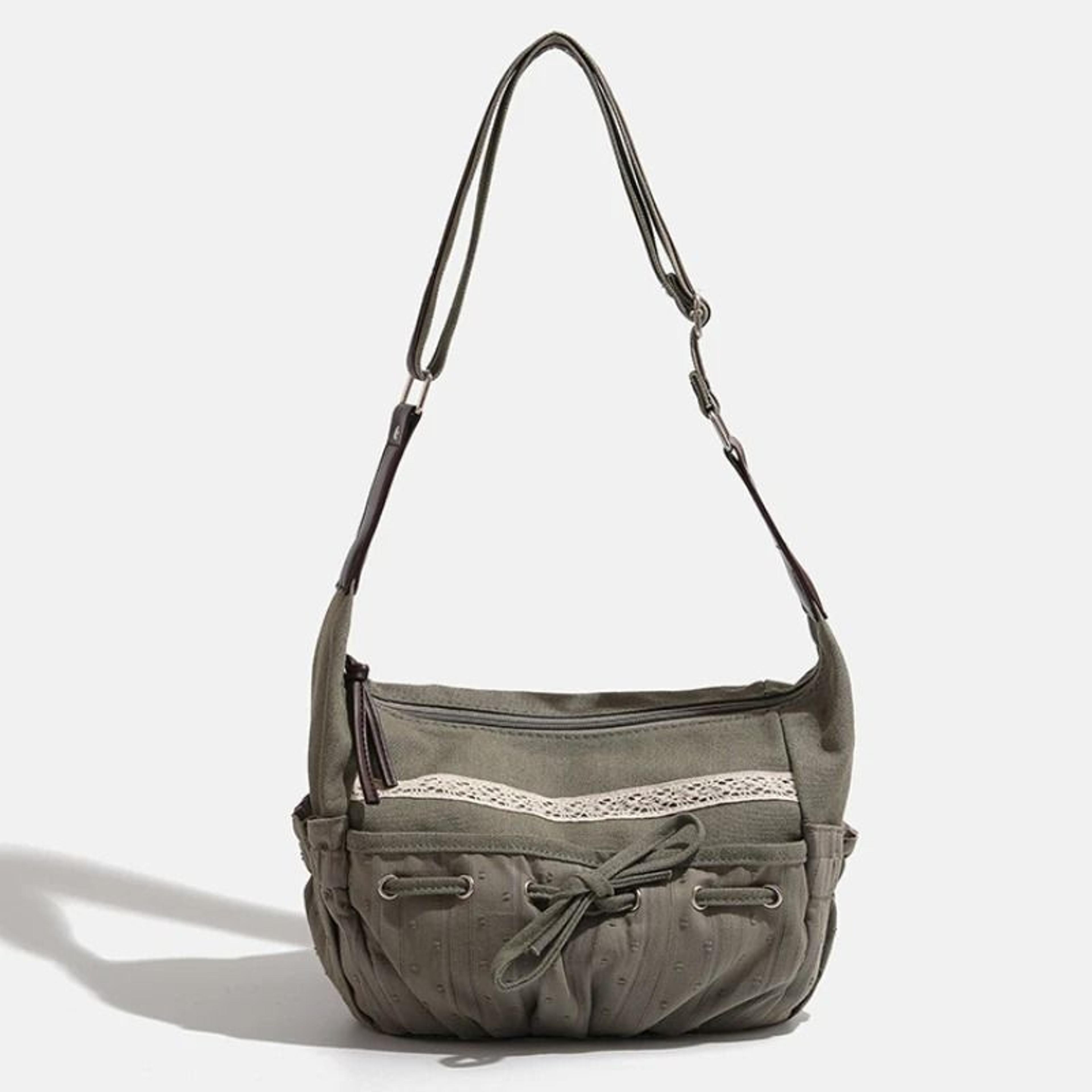 y2k denim drawstring shoulder bag vintage streetwear crossbody handbag