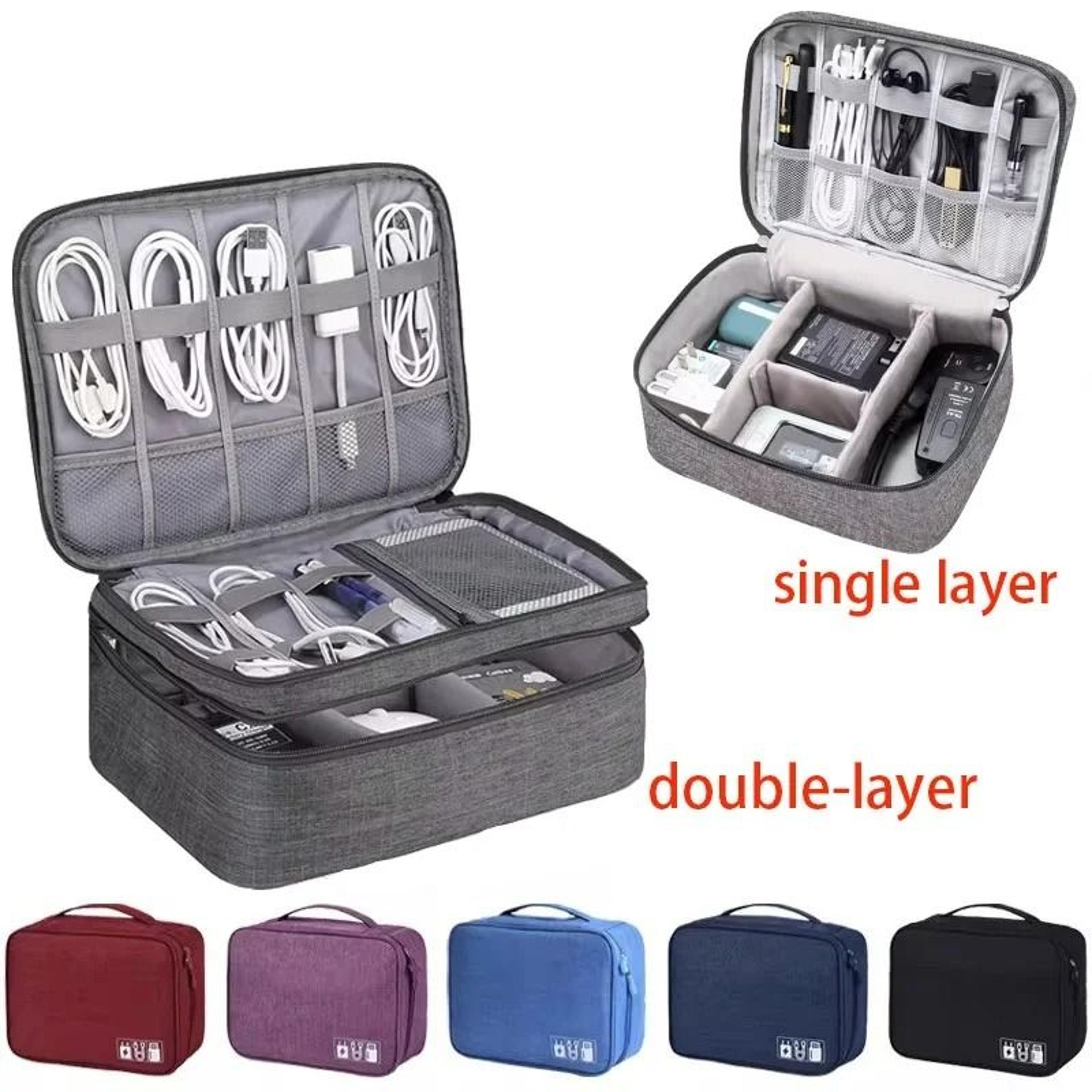 portable travel cable organizer waterproof electronic accessories storage bag