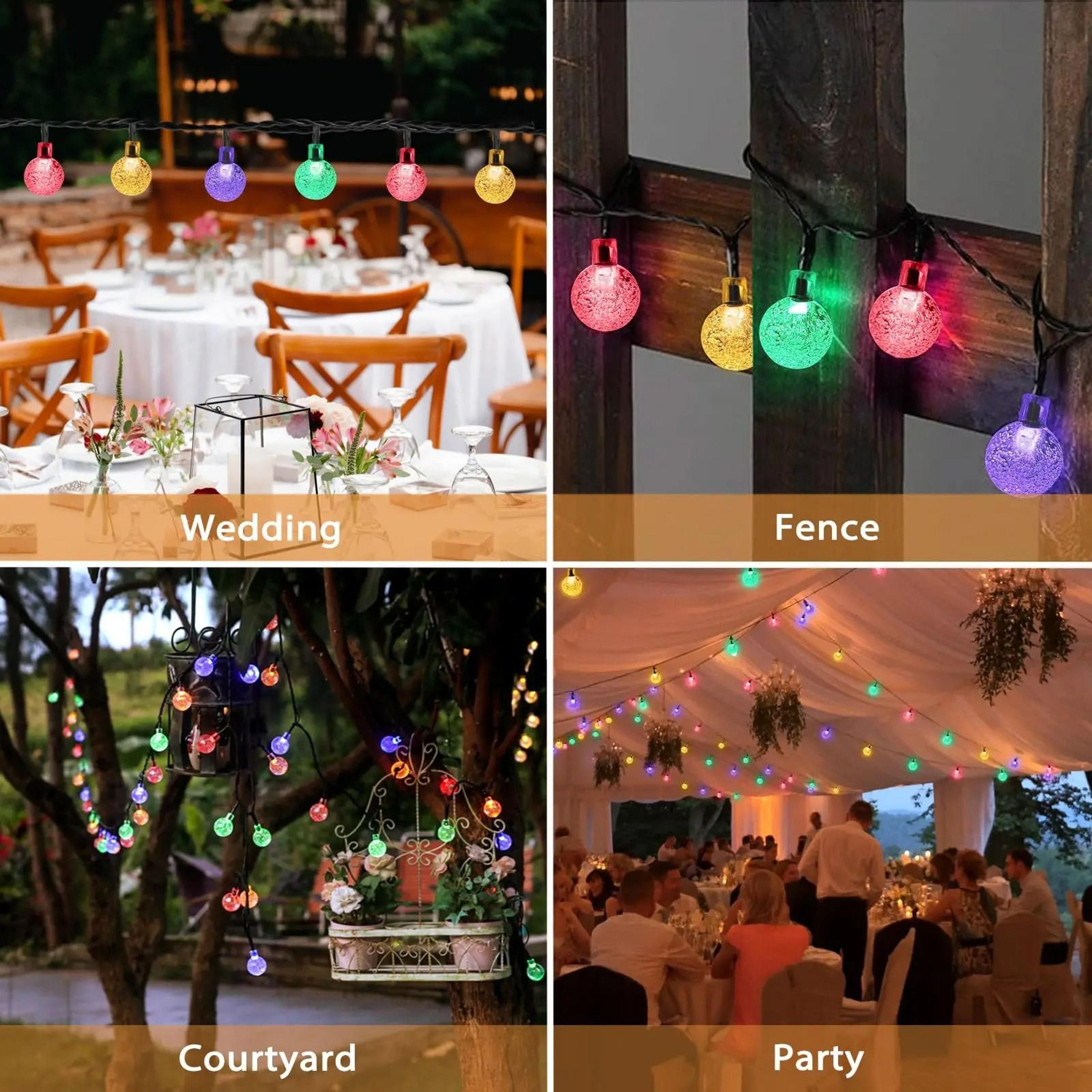 BubbleGlow Solar Bubble String Lights Outdoor Garden Decorative Party Lights 1