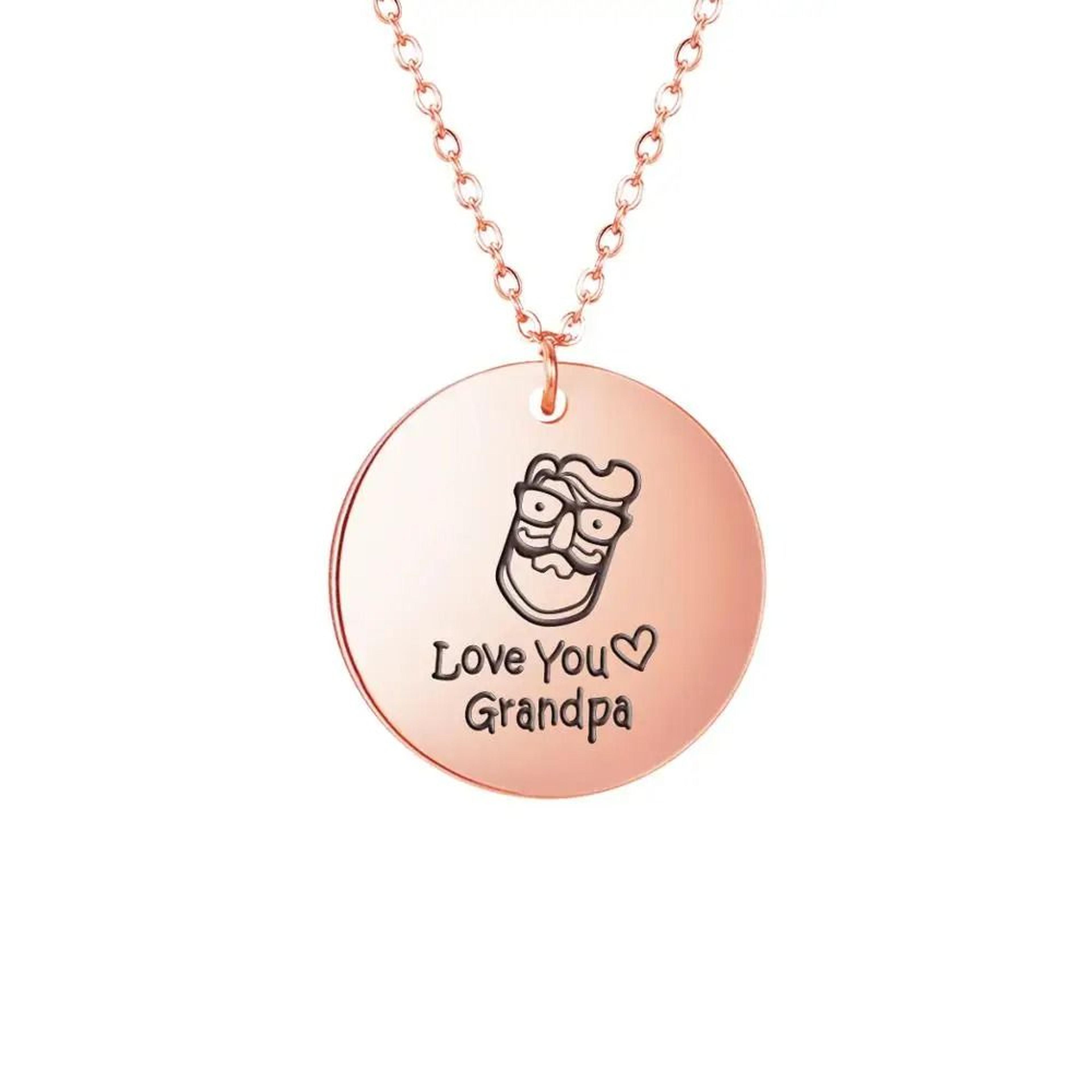 ForeverFamily Grandma Grandpa Necklace Stainless Steel Family Pendant Gift 3