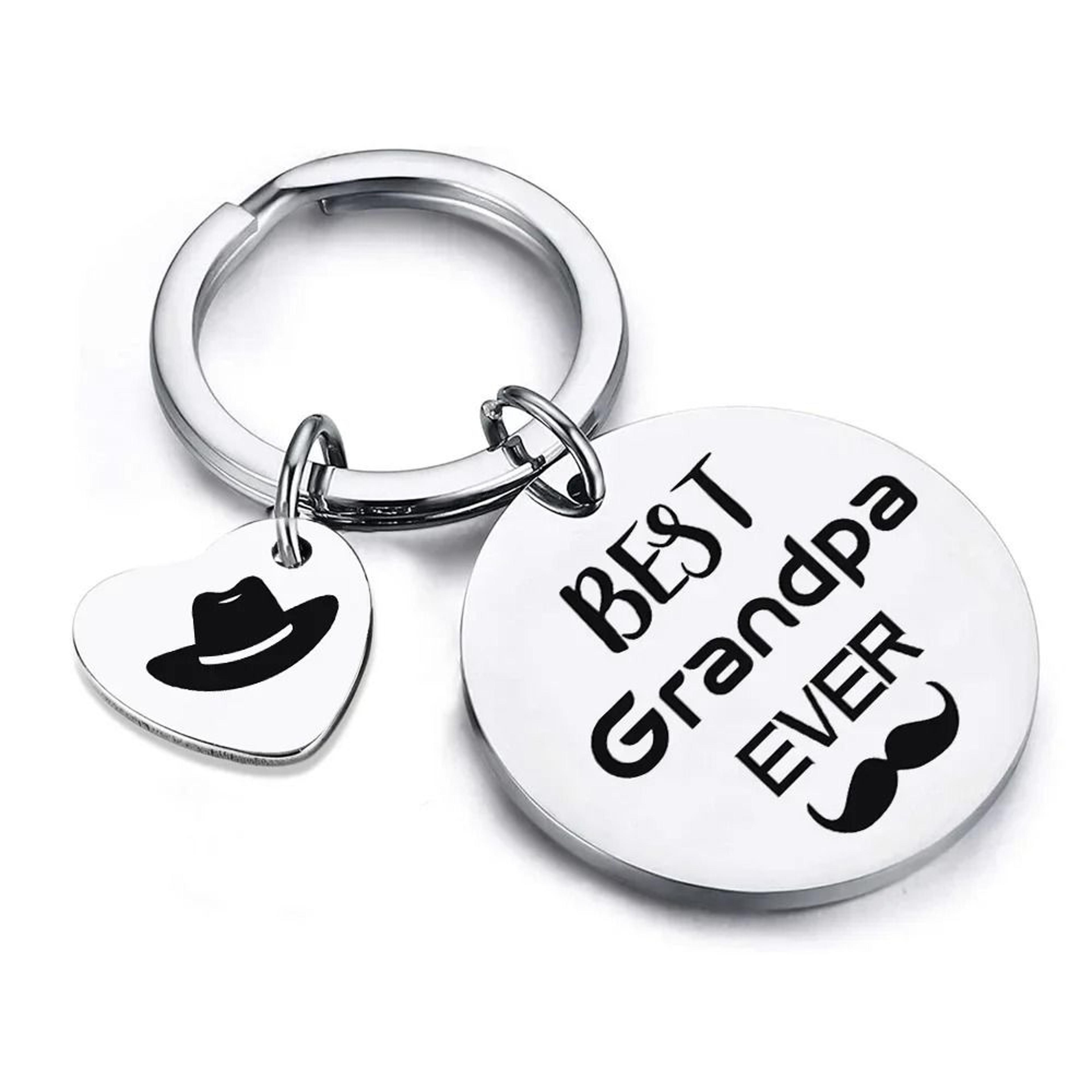 best grandpa ever keychain charm gift from grandchild