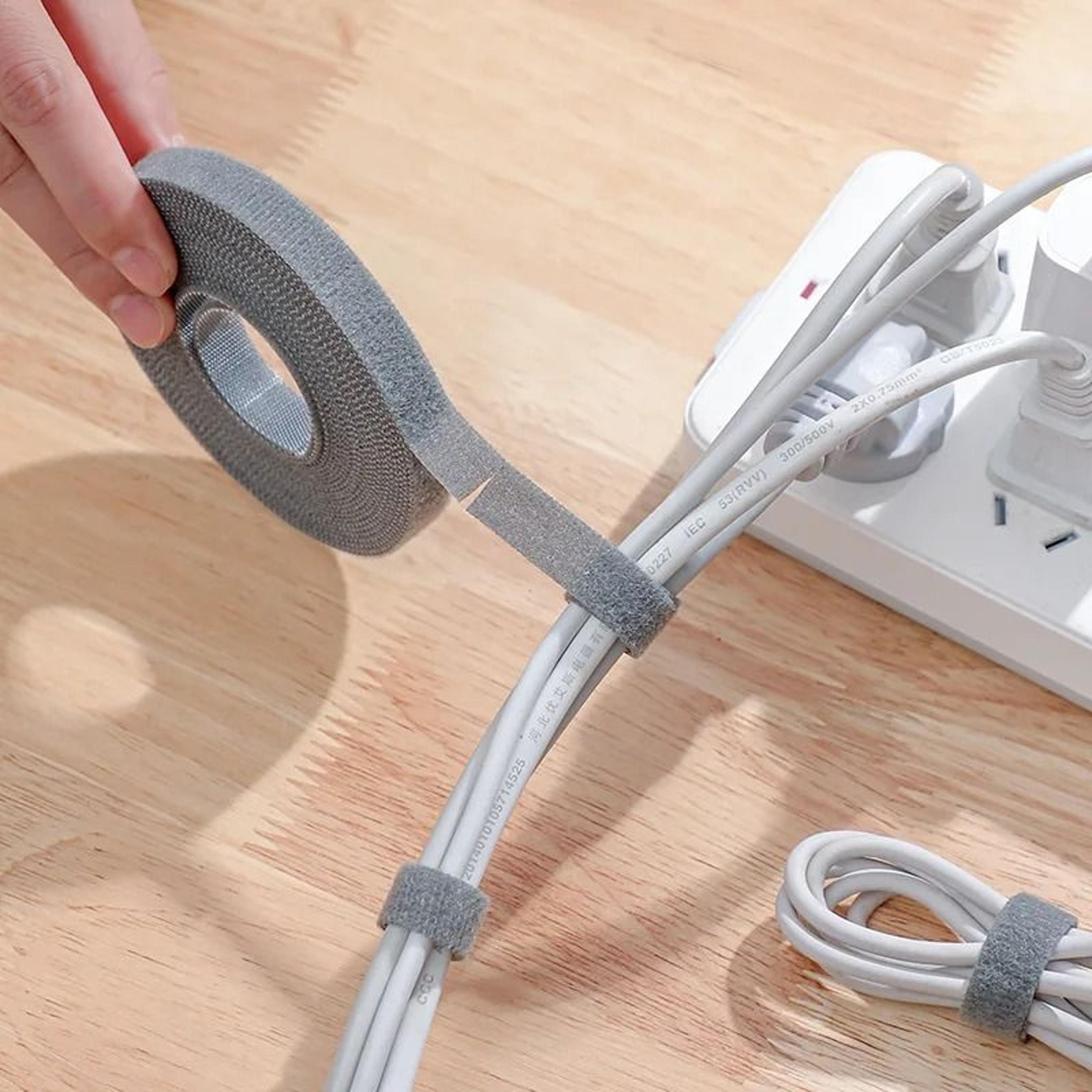 Reusable Velcro Cable Management Ties Roll For Desk Wire Organization 10