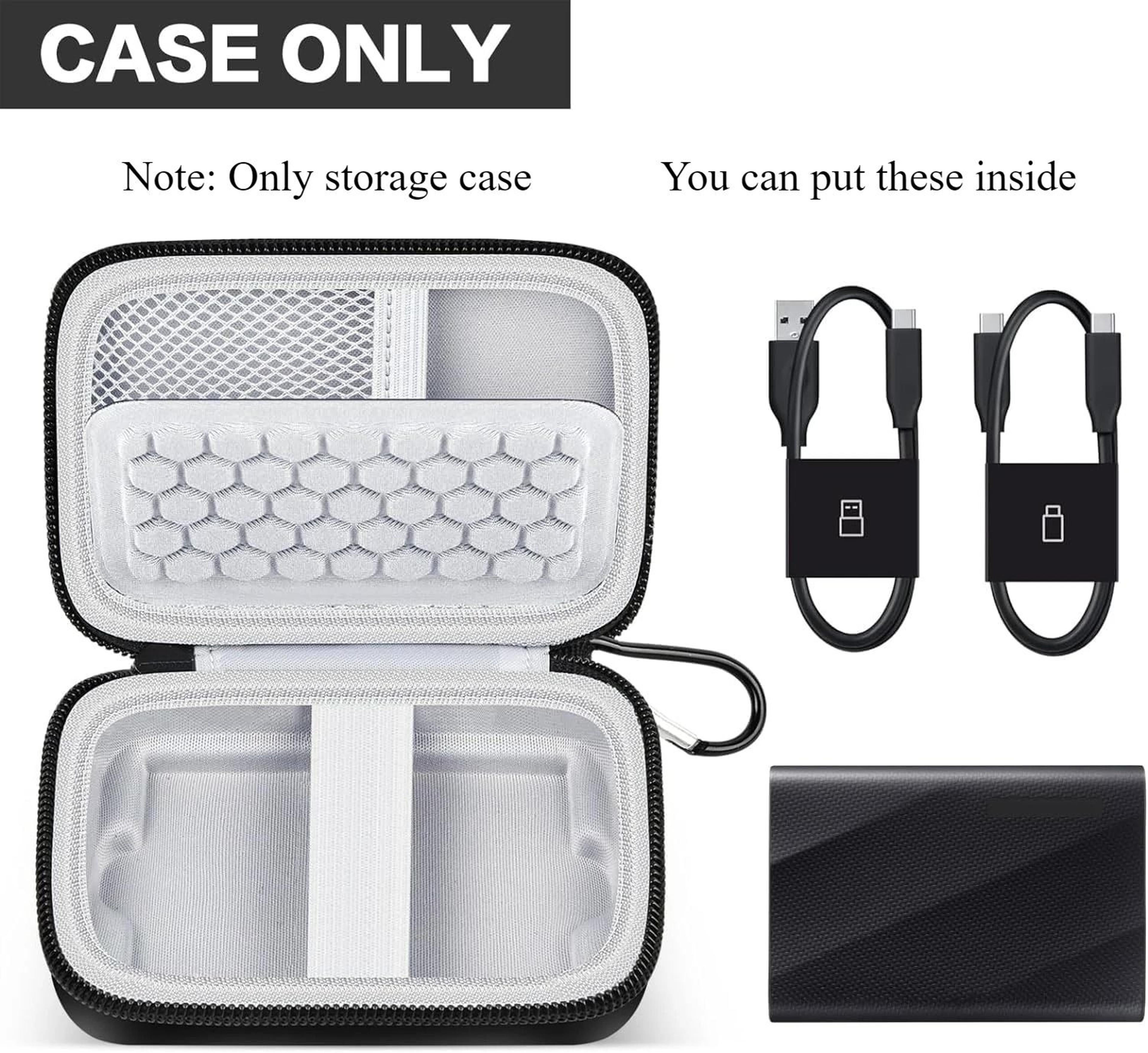 Portable SSD Carrying Case Compatible With Samsung T9 External SSD 7