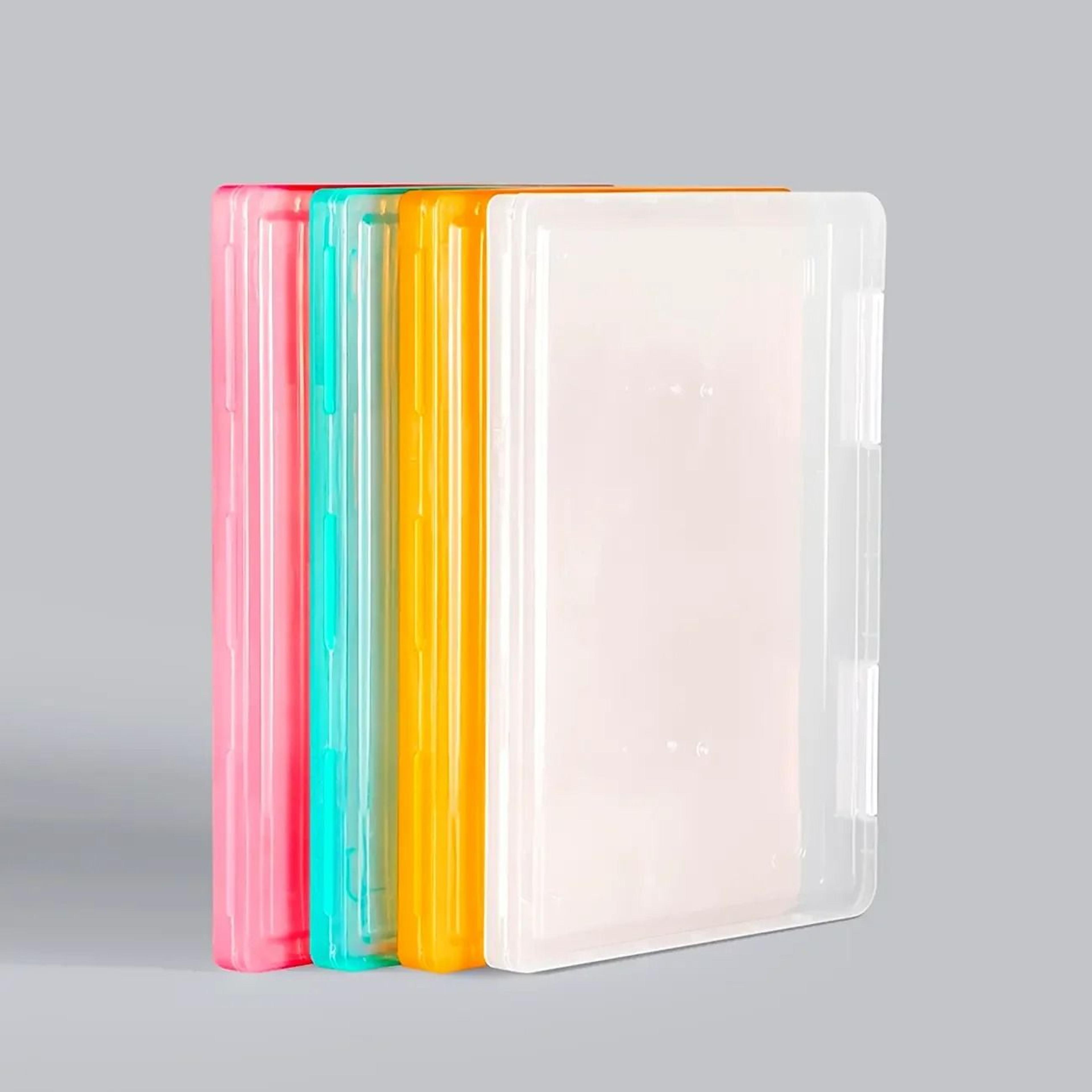 Portable A4 File Storage Box Multi Layer Document Organizer 0