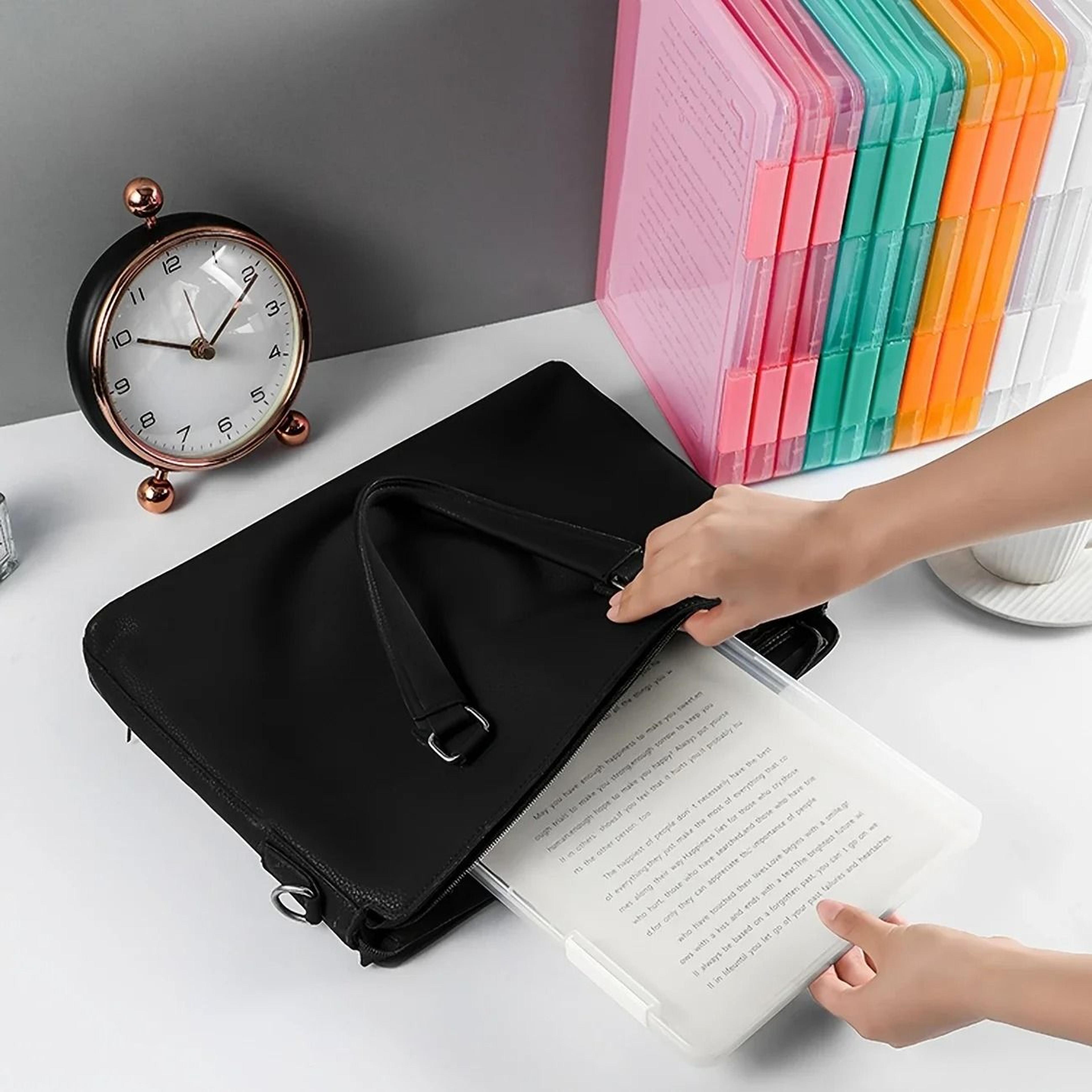 Portable A4 File Storage Box Multi Layer Document Organizer 6