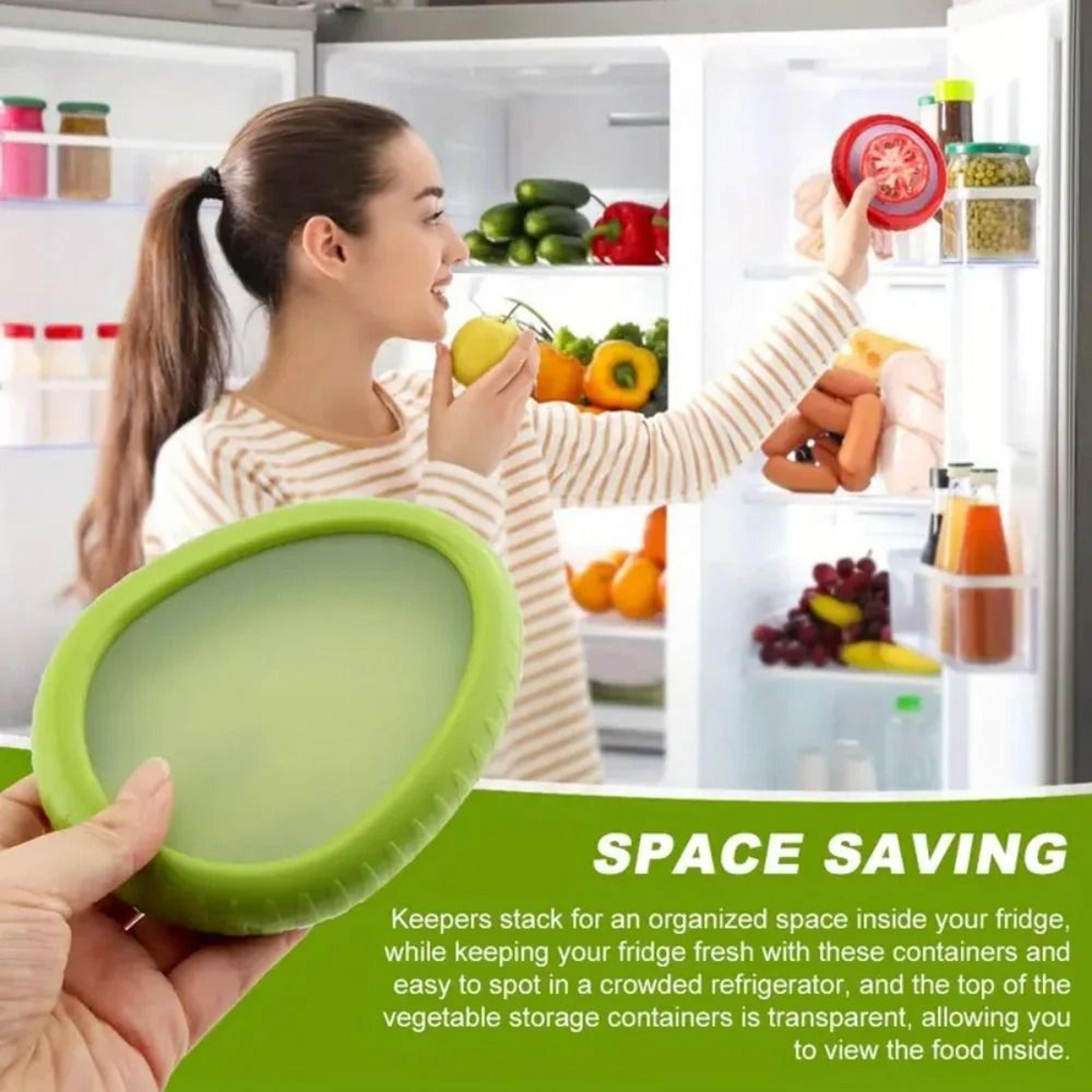 Silicone Fruit And Vegetable Storage Container Leak Proof Stackable Food Box 8