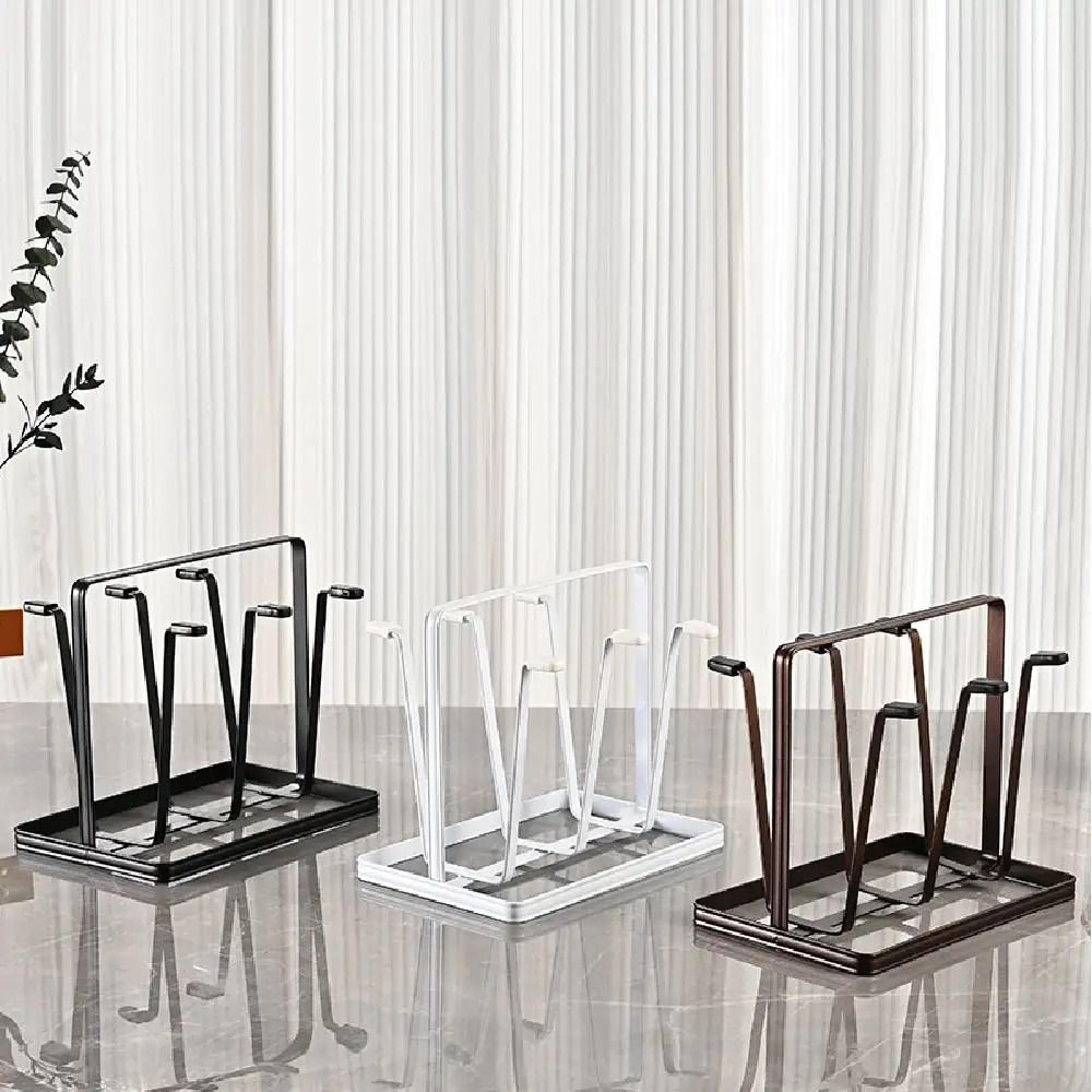 6 Cup Glass Drying Rack Non Slip Mug And Bottle Organizer 1