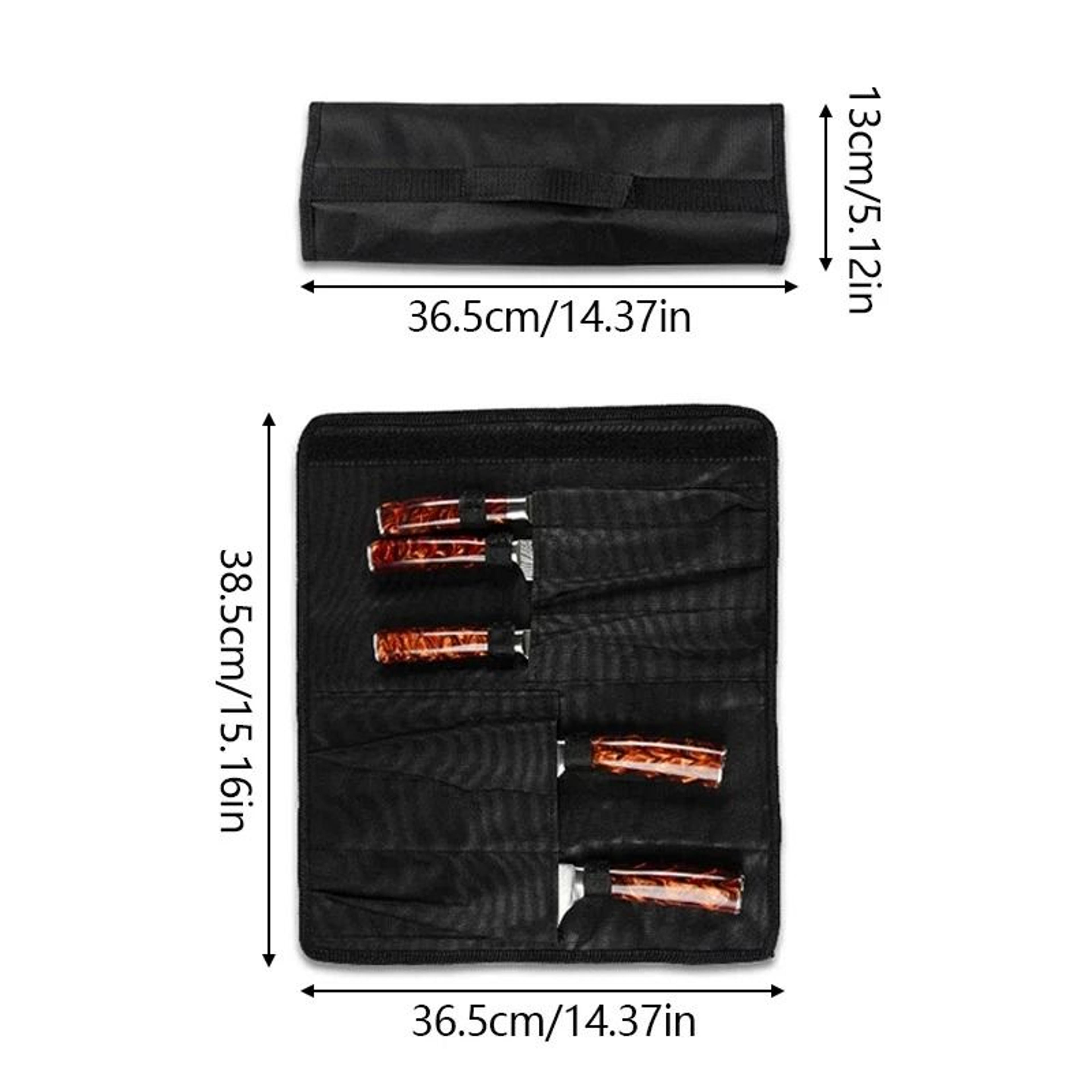 Portable Chef Knife Roll Bag Kitchen Knife Organizer Carry Case 4