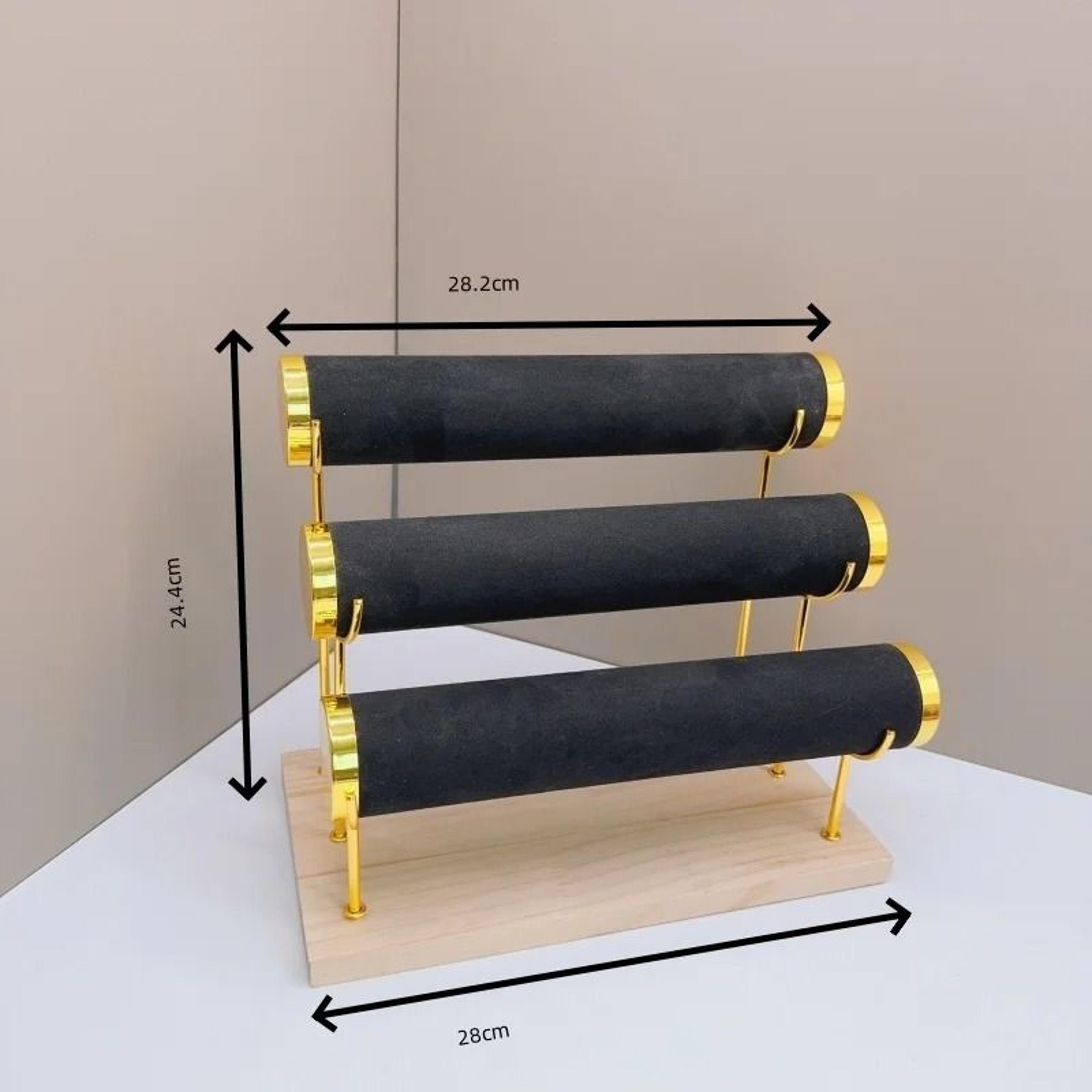 Detachable Bracelet Holder Stand Jewelry Display With Wooden Tray 7