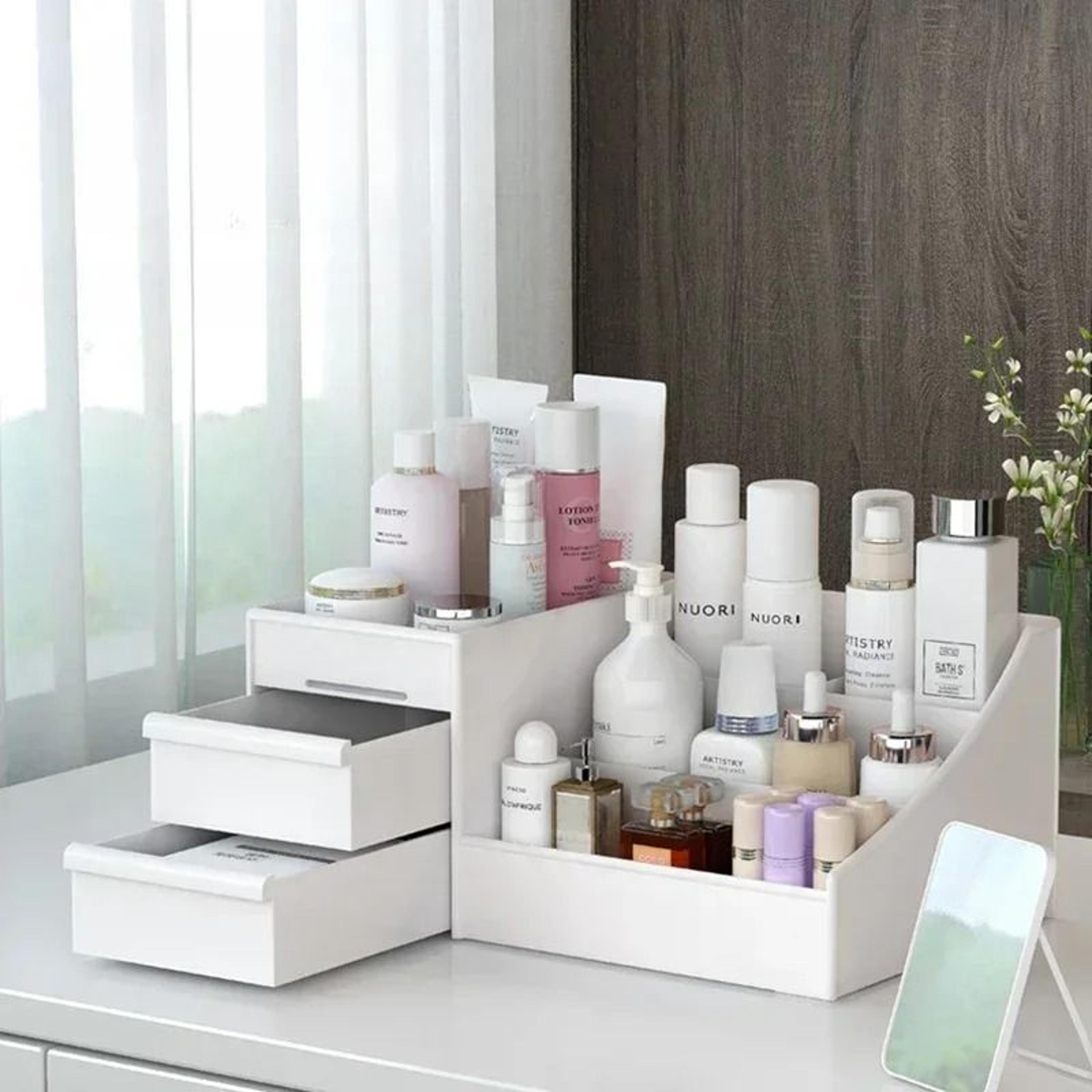 Plastic Makeup Storage Box Drawer Cosmetic Organizer 6
