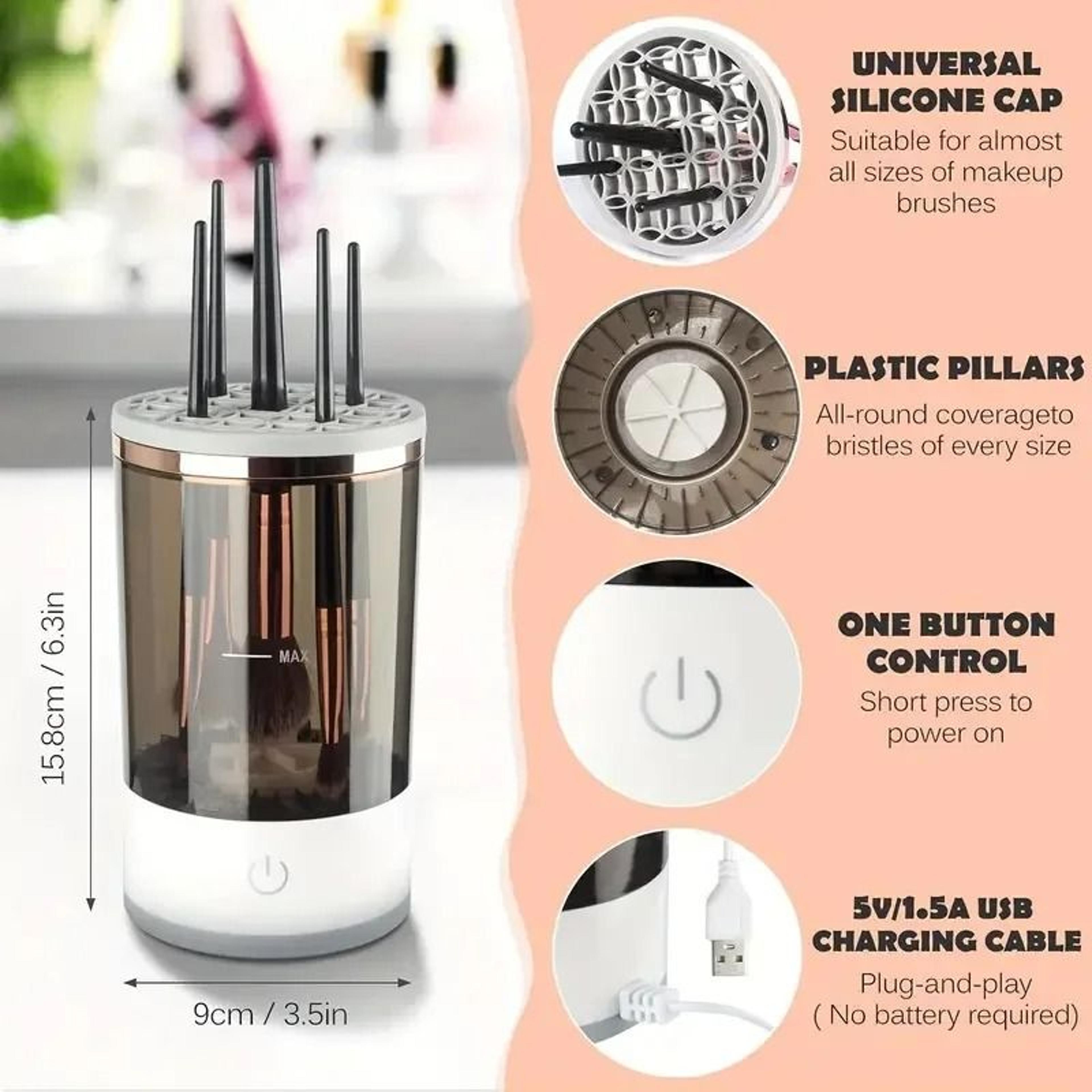 BrushClean Electric Makeup Brush Cleaner USB Automatic Brush Cleaning Machine Portable Cosmetic Bru 5