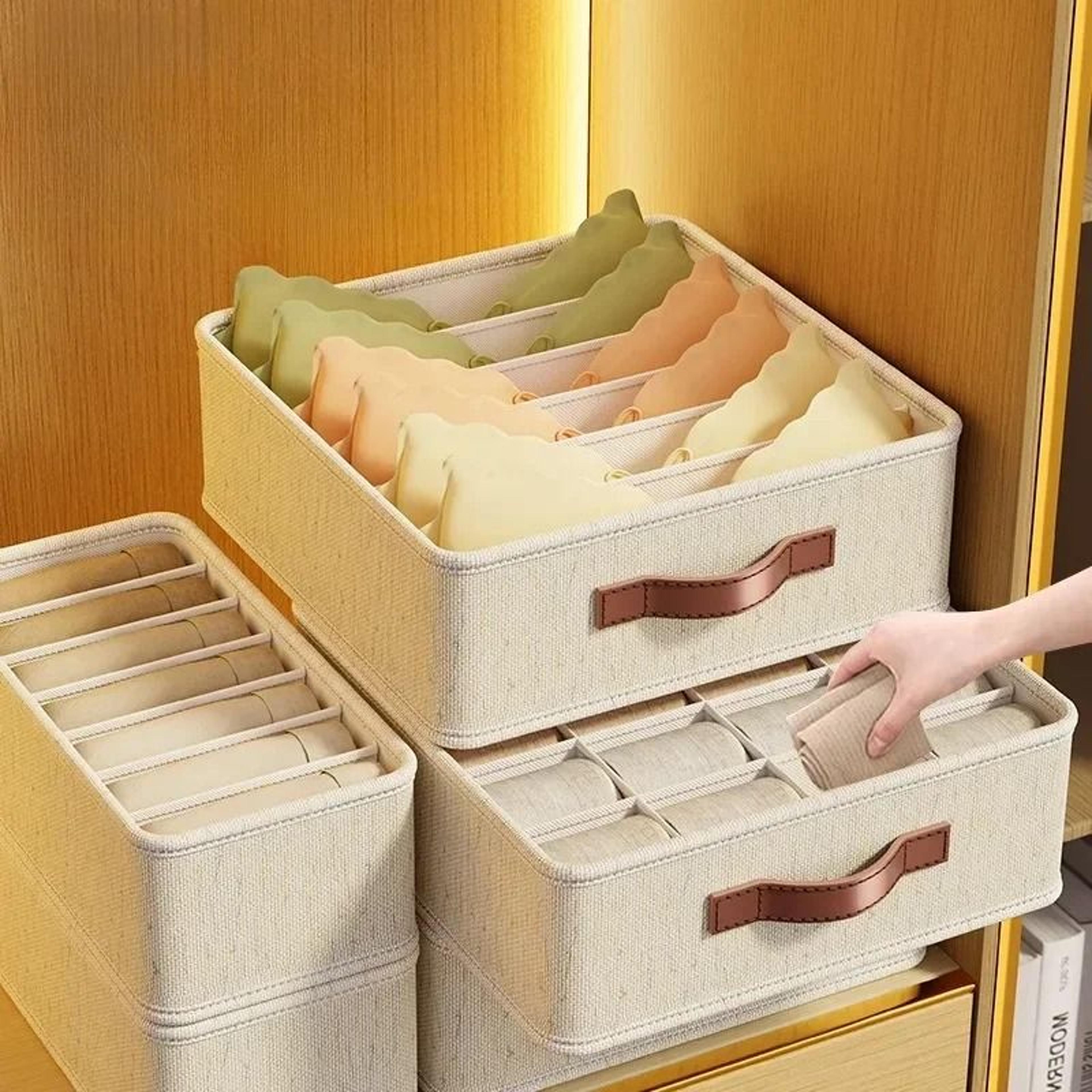 Foldable Fabric Drawer Organizer With Dividers Closet Underwear Socks Organizer Box Wardrobe Storag 8