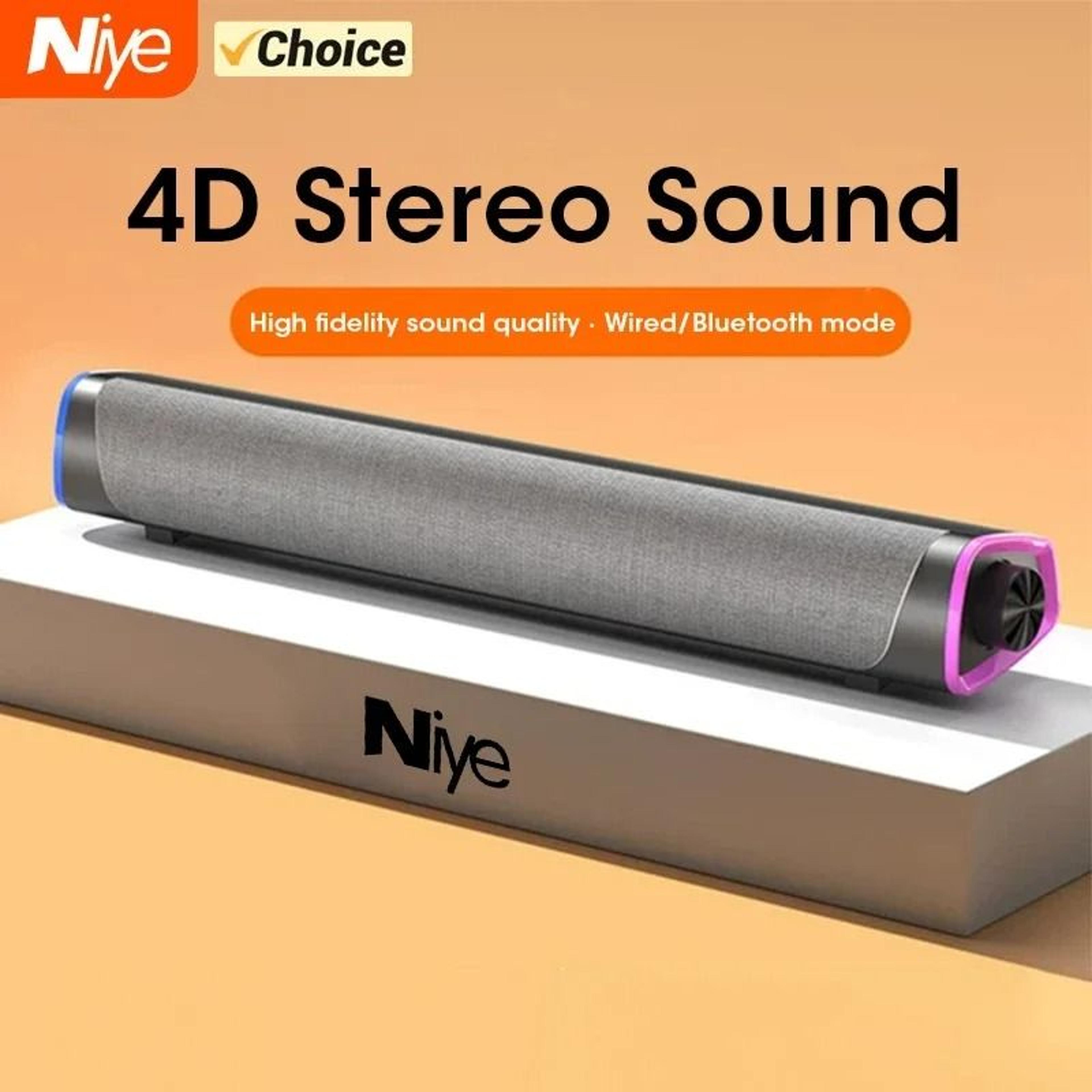 SoundBoost Bluetooth Computer Speaker Bar 4D Stereo Laptop Soundbar Speaker With Subwoofer For PC A 7