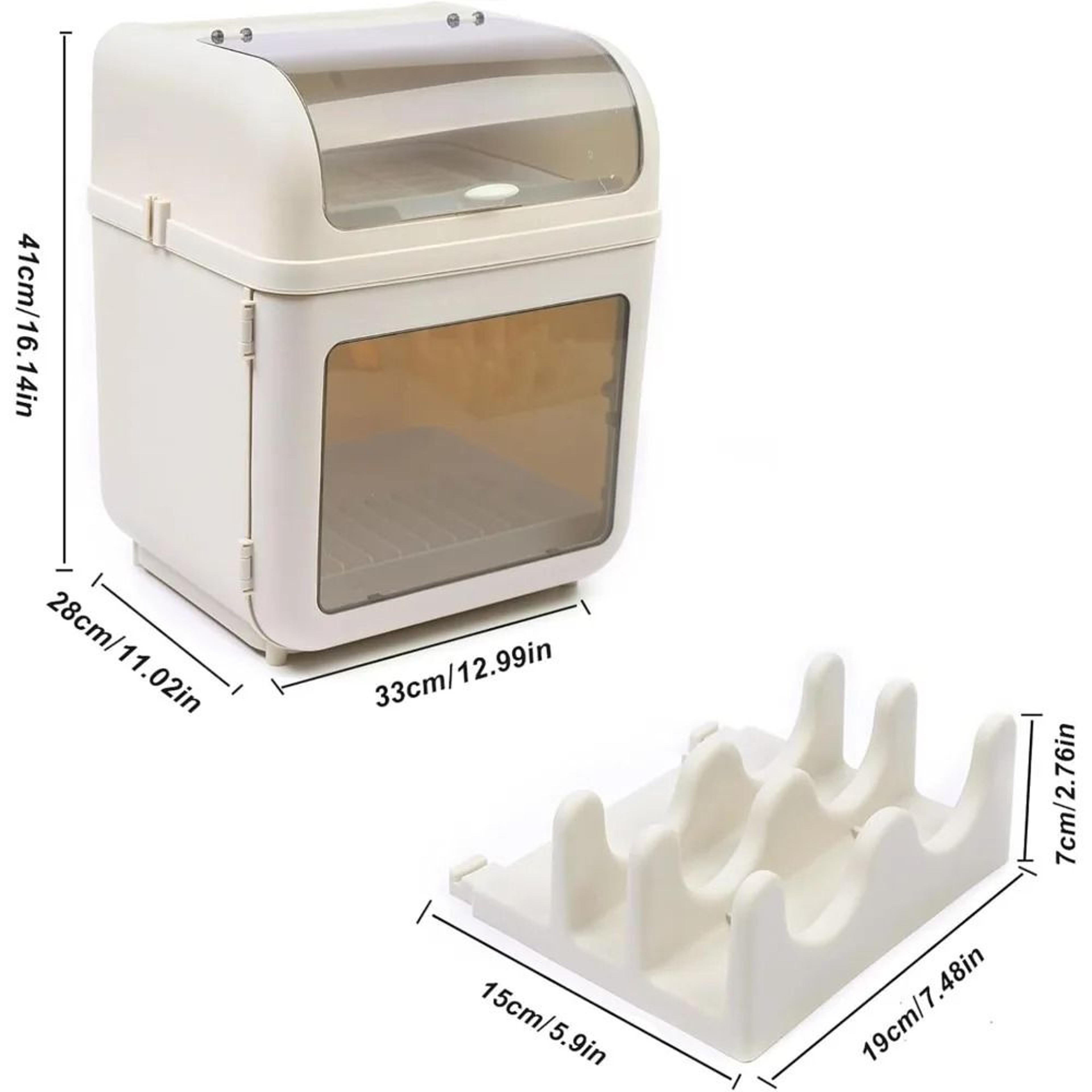 CleanStack 2 Tier Dish Drying Rack Countertop Dish Drainer Rack With Removable Drip Tray 3