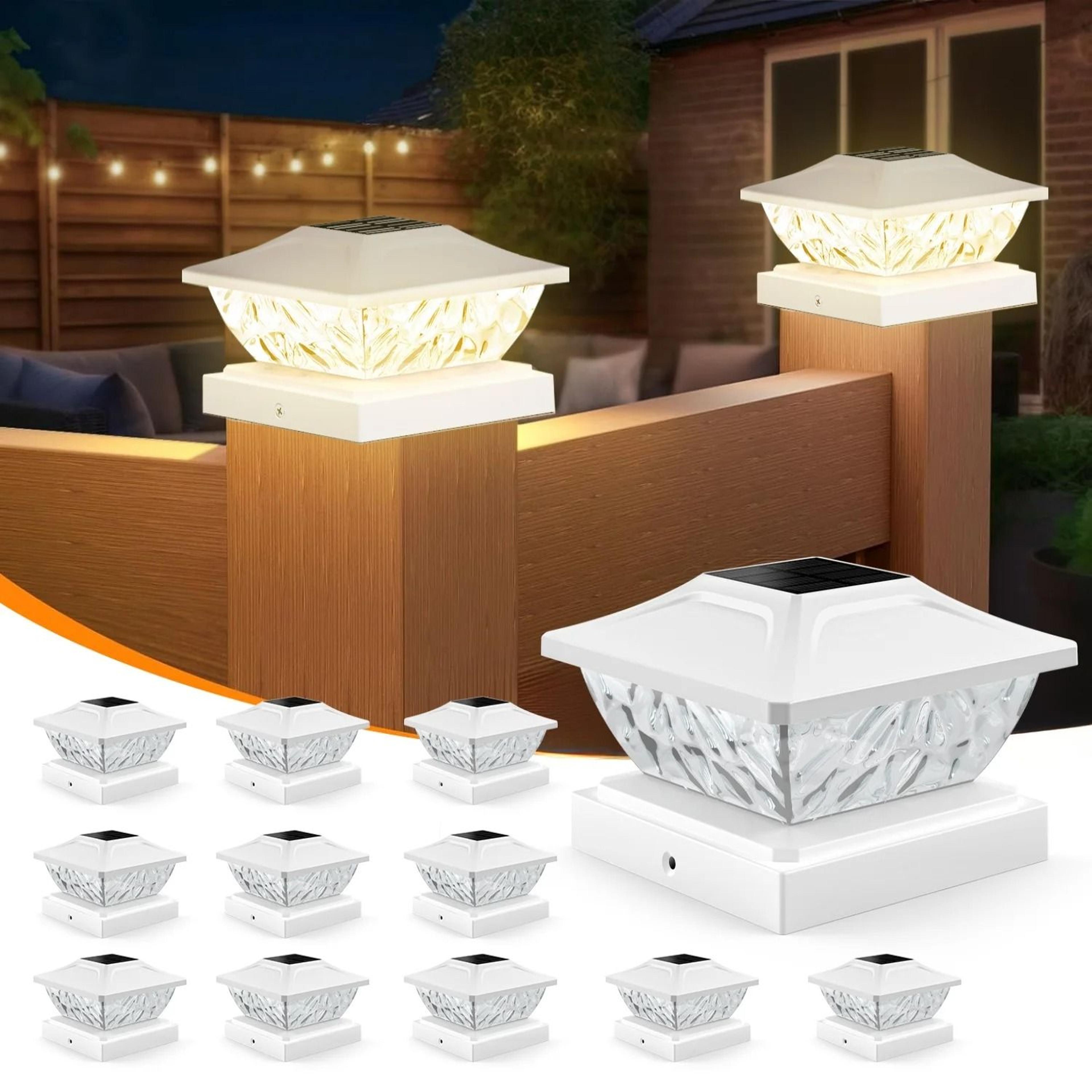 Solar Post Lights Outdoor Deck And Fence Post LED Garden Lights 0
