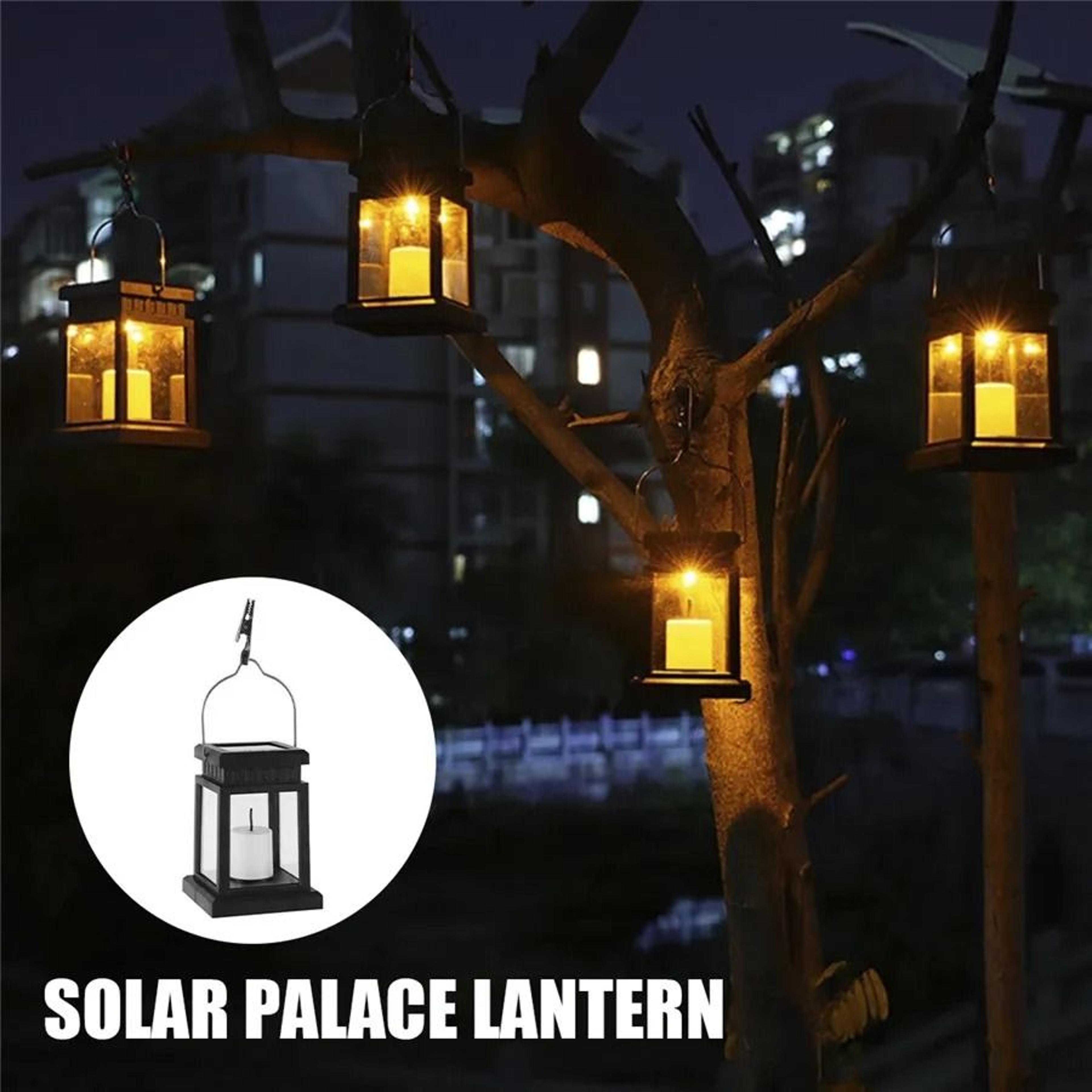 solar palace garden lantern outdoor hanging candle style landscape light