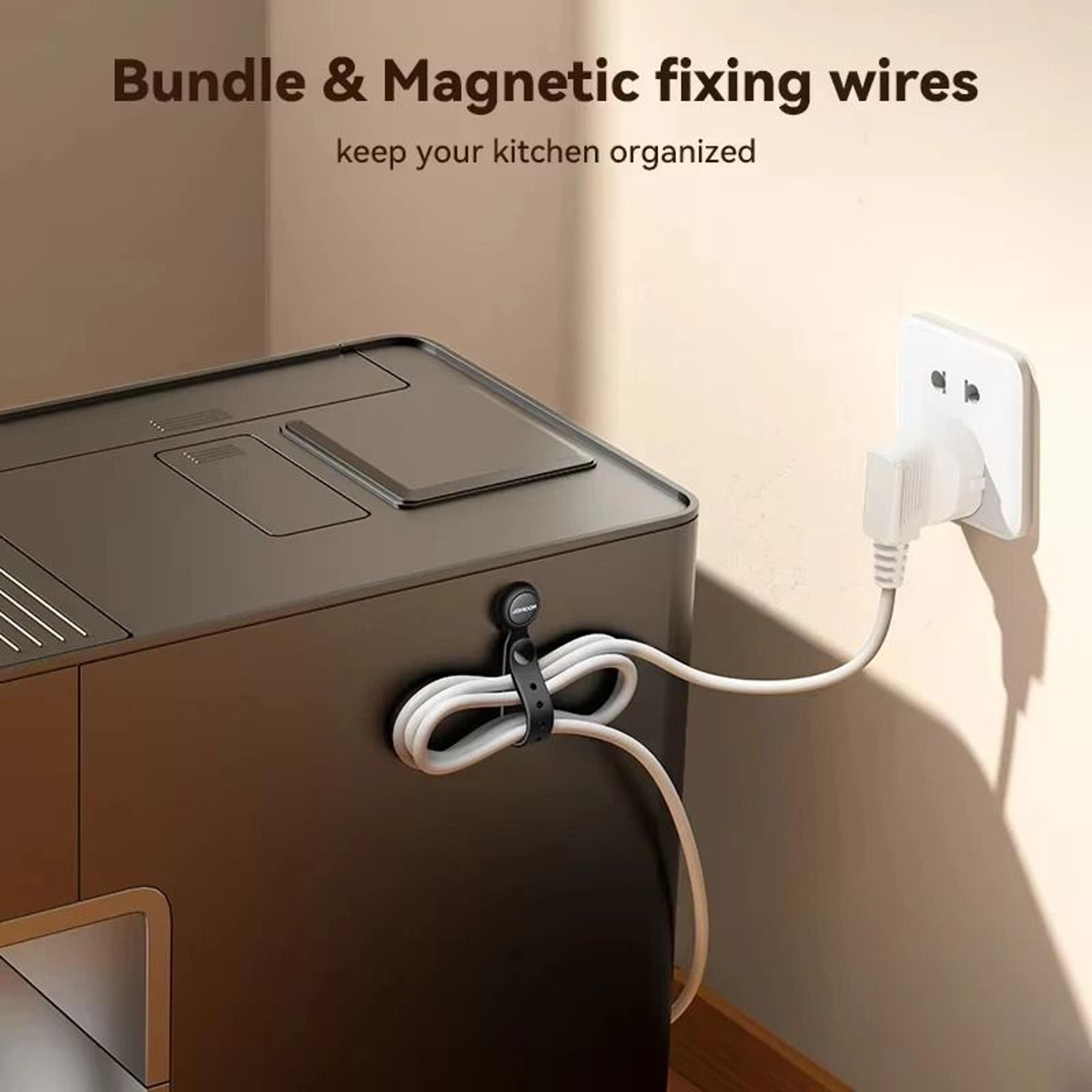 MagniWrap Magnetic Cable Ties Adjustable Cable Organizer Straps Set Of 6 6