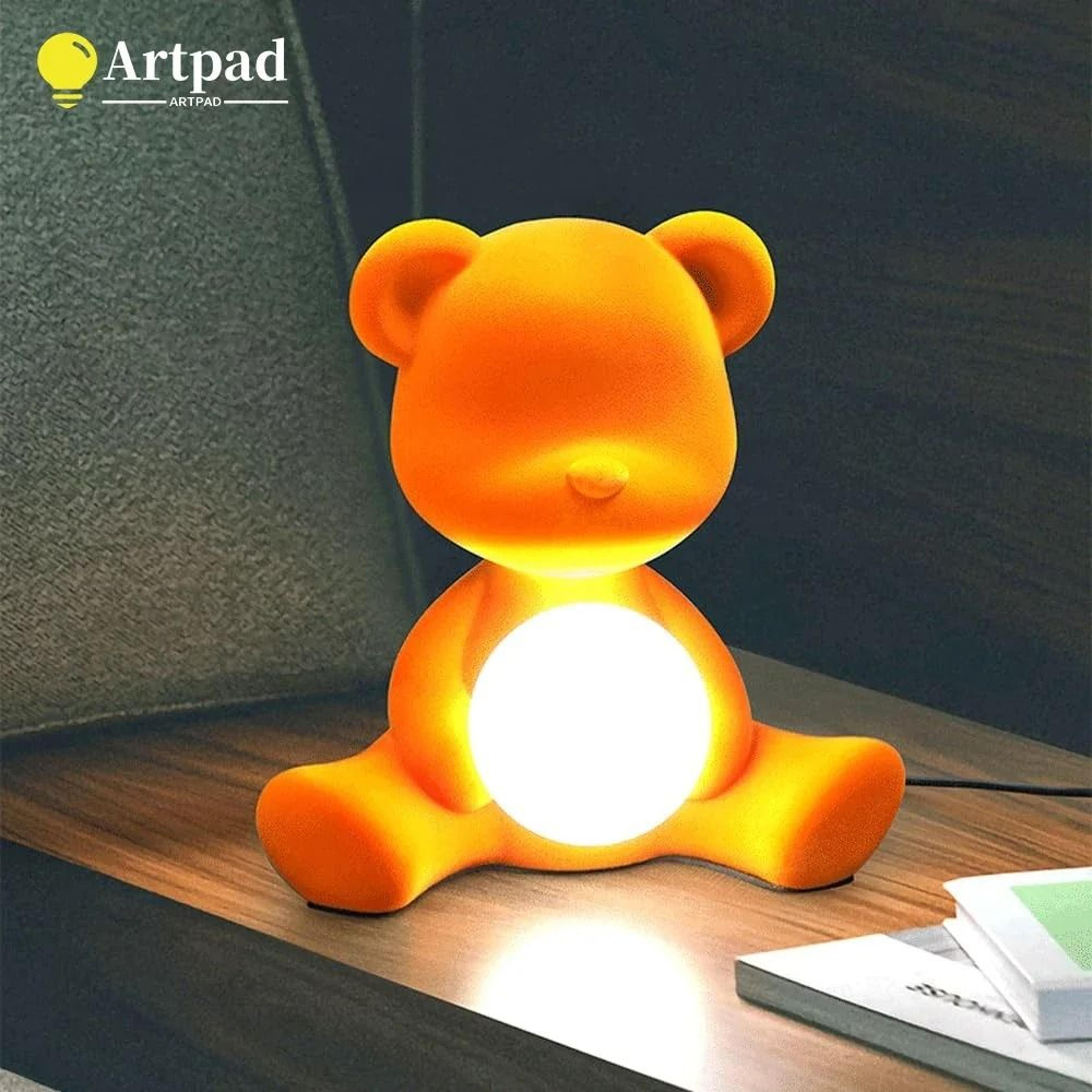 nordic teddy bear kids table lamp eye protection bedside lamp for bedroom and study desk