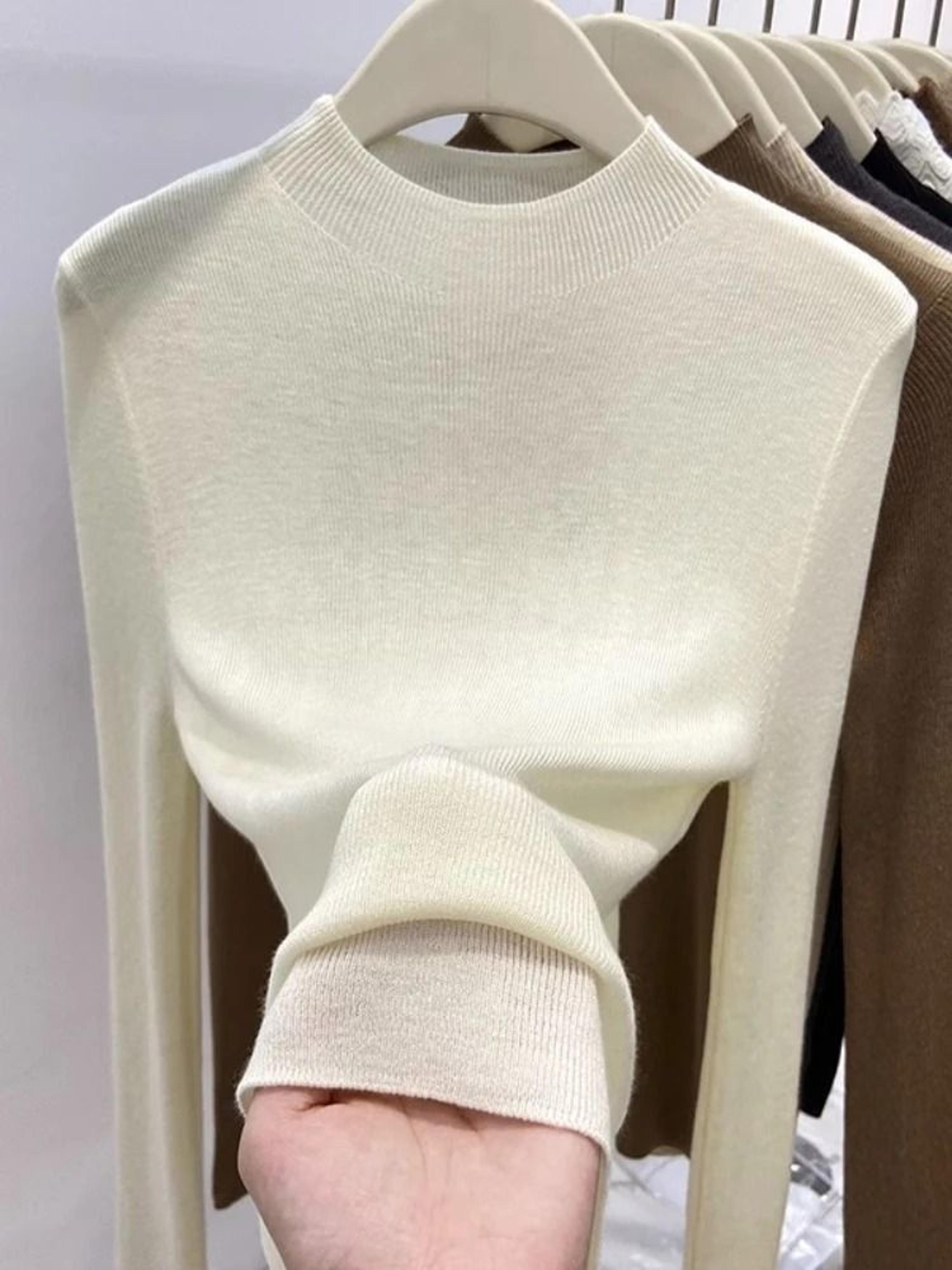 Womens Slim Turtleneck Sweater Korean Style Knit Base Layer Pullover Warm Casual Autumn Winter Top 8