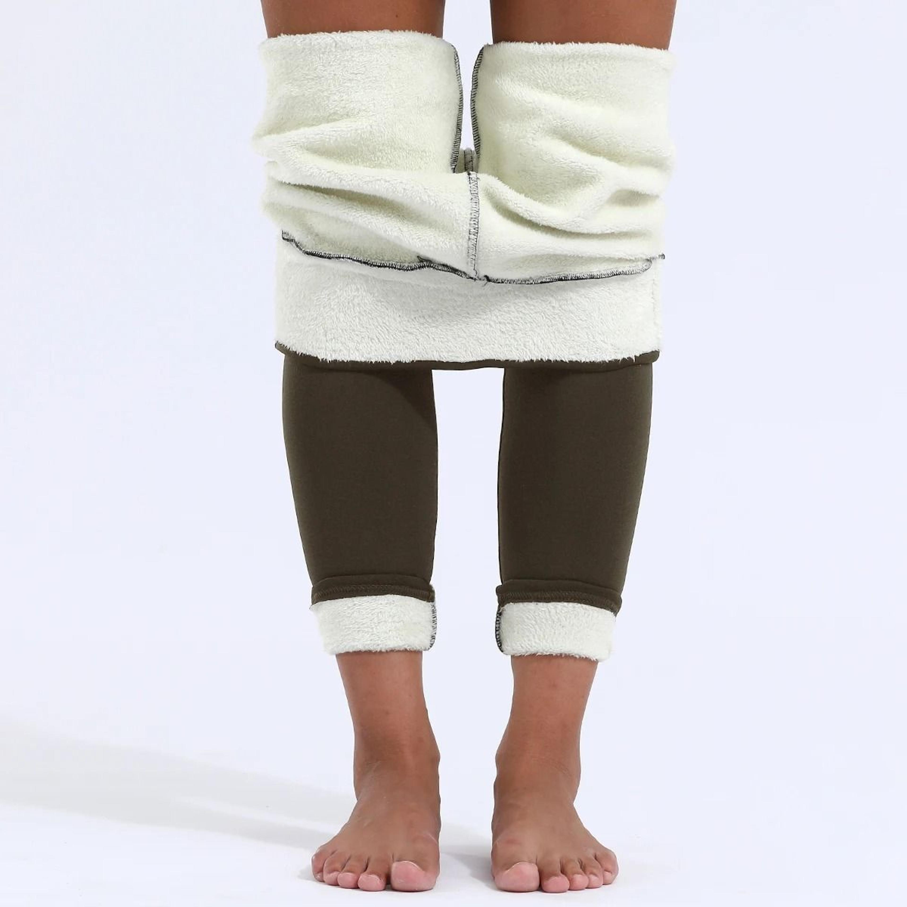 Cozy Womens Winter Fleece Leggings High Waist Velvet Lined Thermal Leggings 6