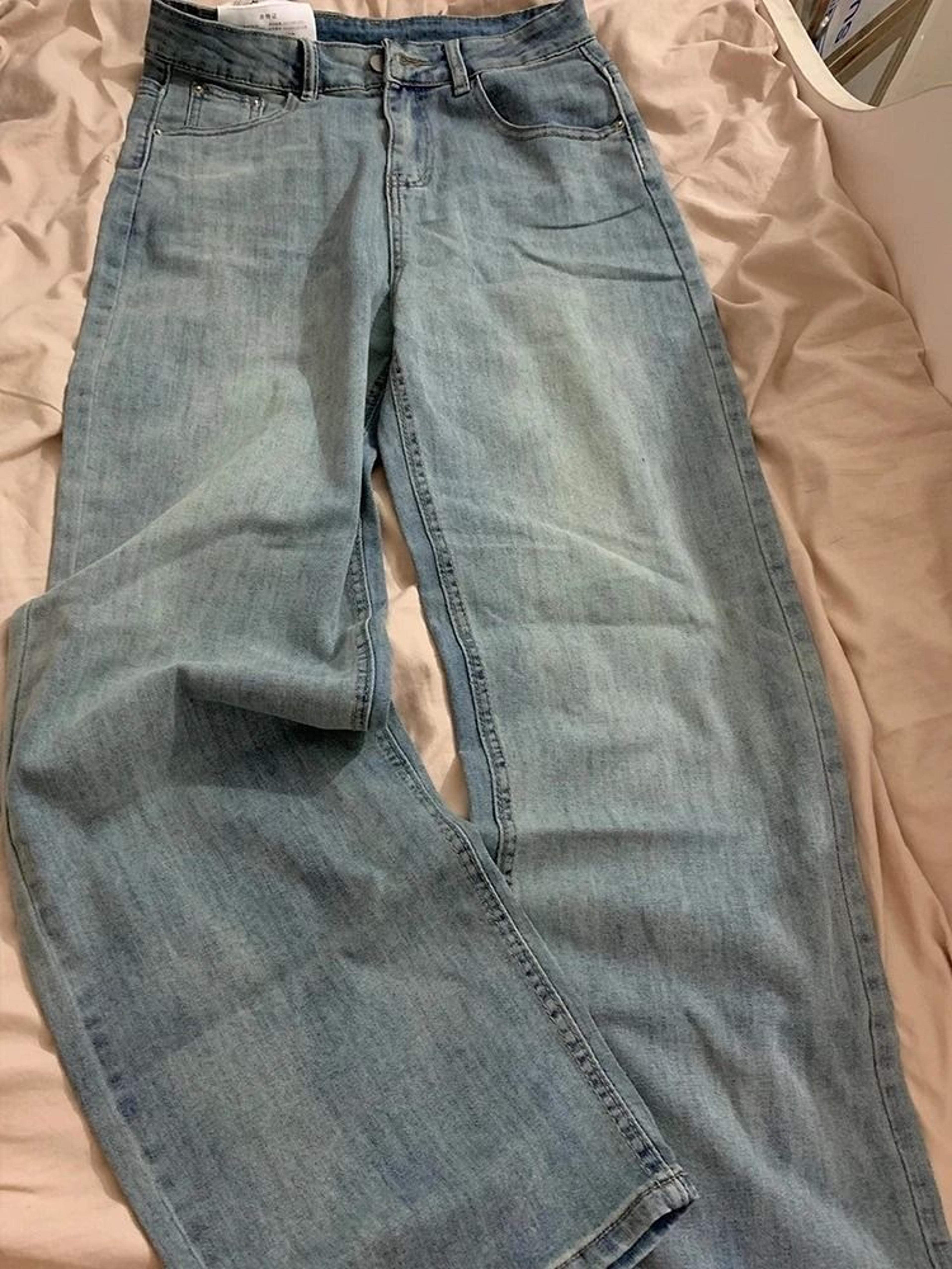 Womens High Waist Bootcut Wide Leg Jeans Relaxed Fit Denim Pants 3