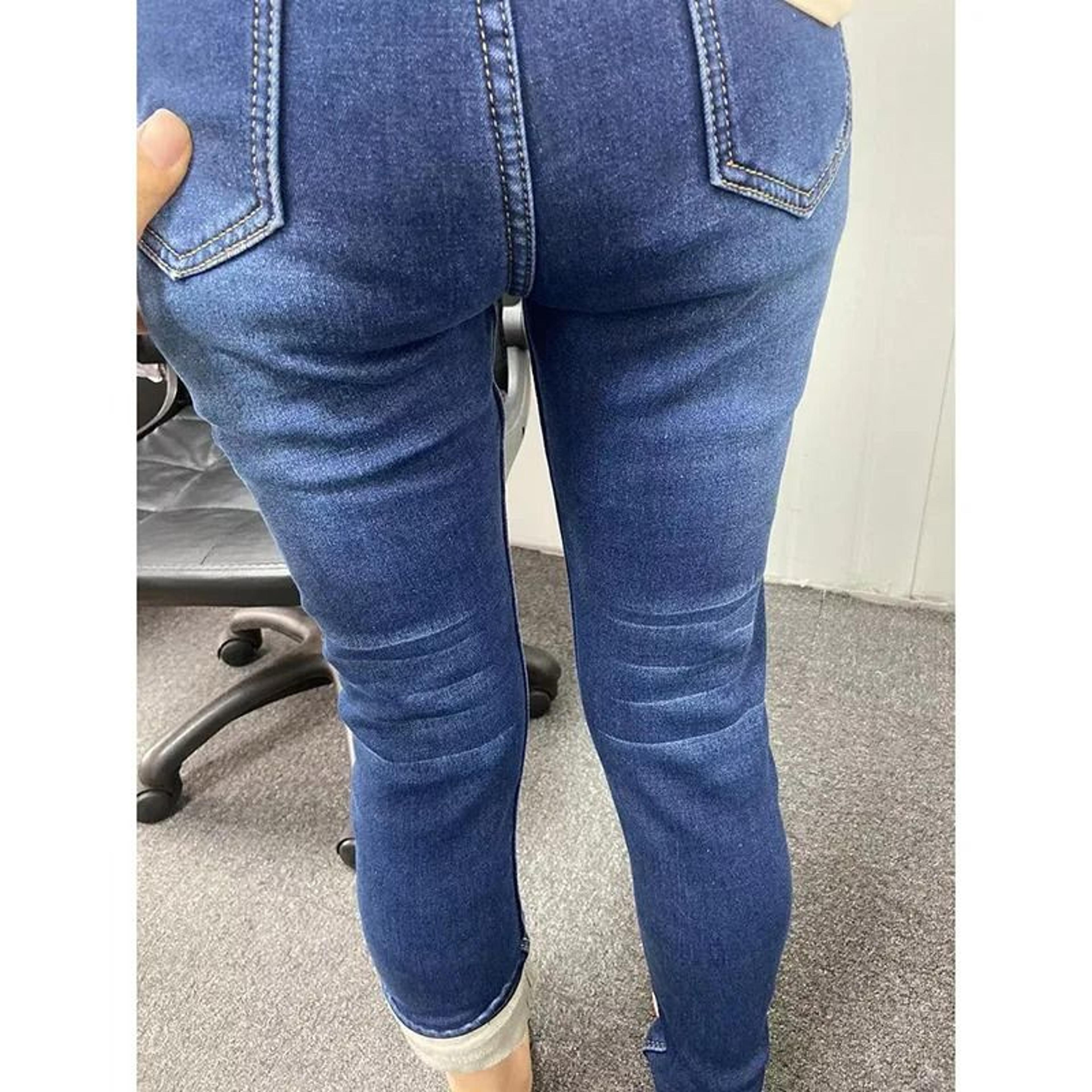 Womens Fleece Lined Thermal Jeans Warm Stretch Skinny Winter Denim Pants 11