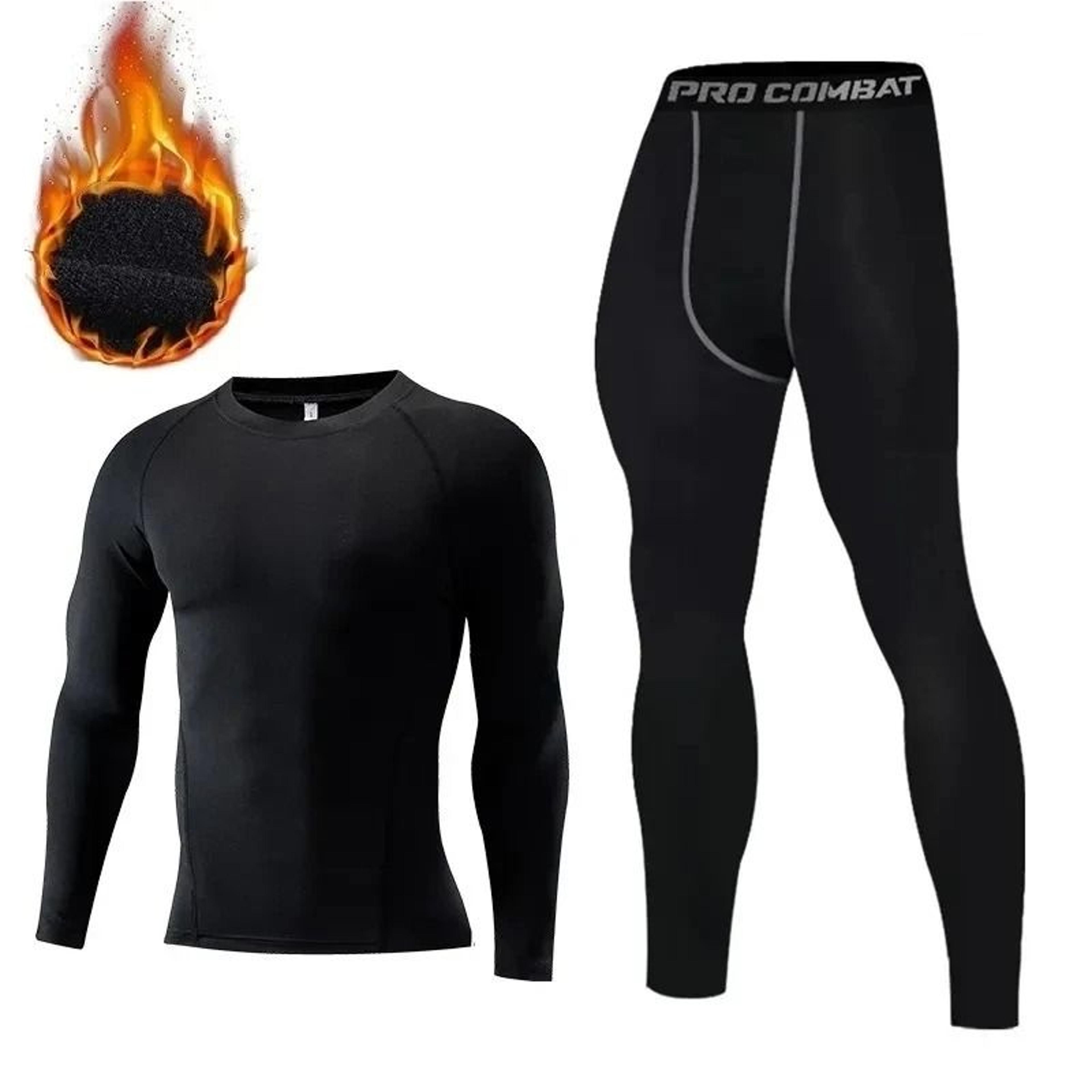 Mens Fleece Thermal Underwear Set Winter Warm Compression Long Johns 7