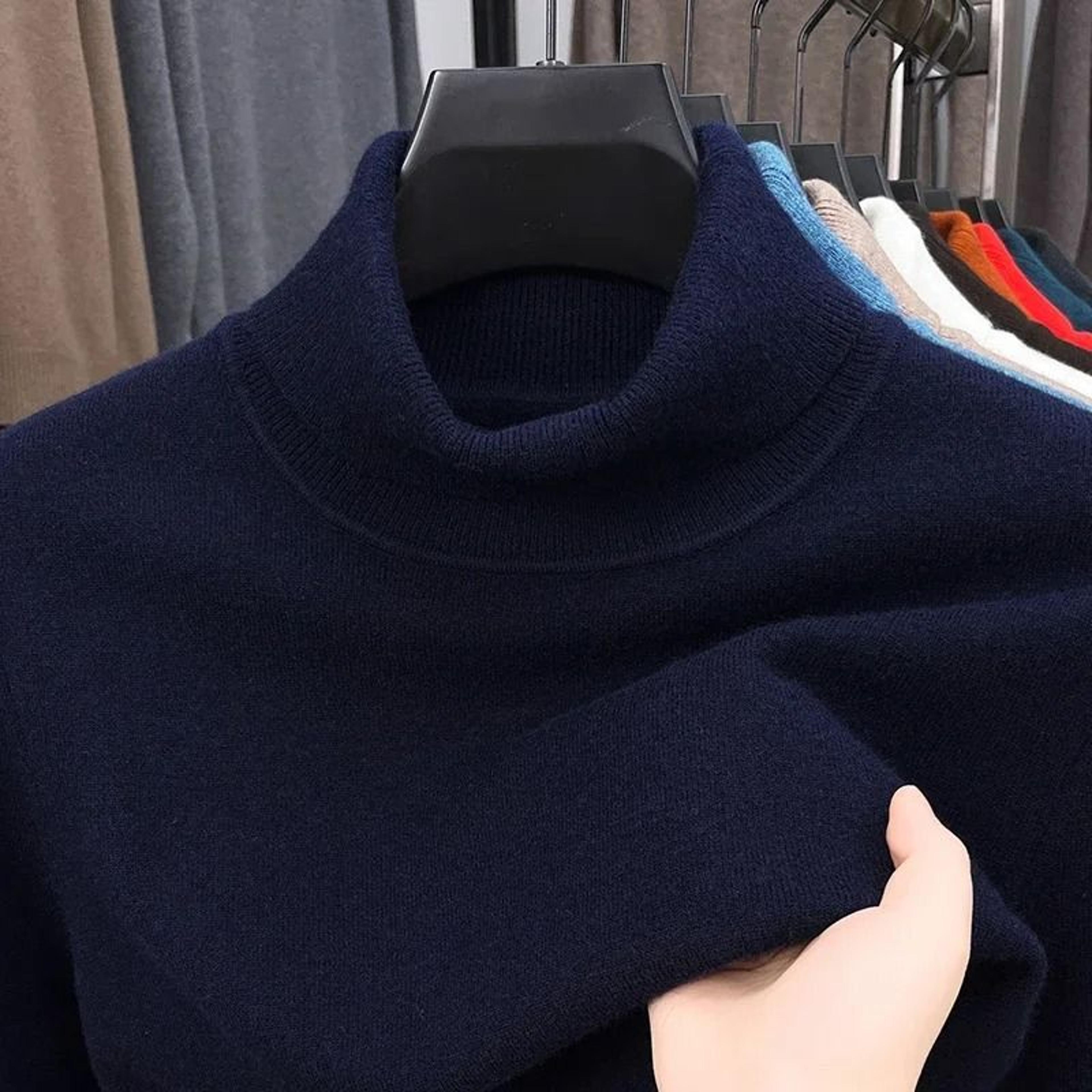 Mens Slim Fit Turtleneck Sweater Anti Pilling Knit Pullover 6