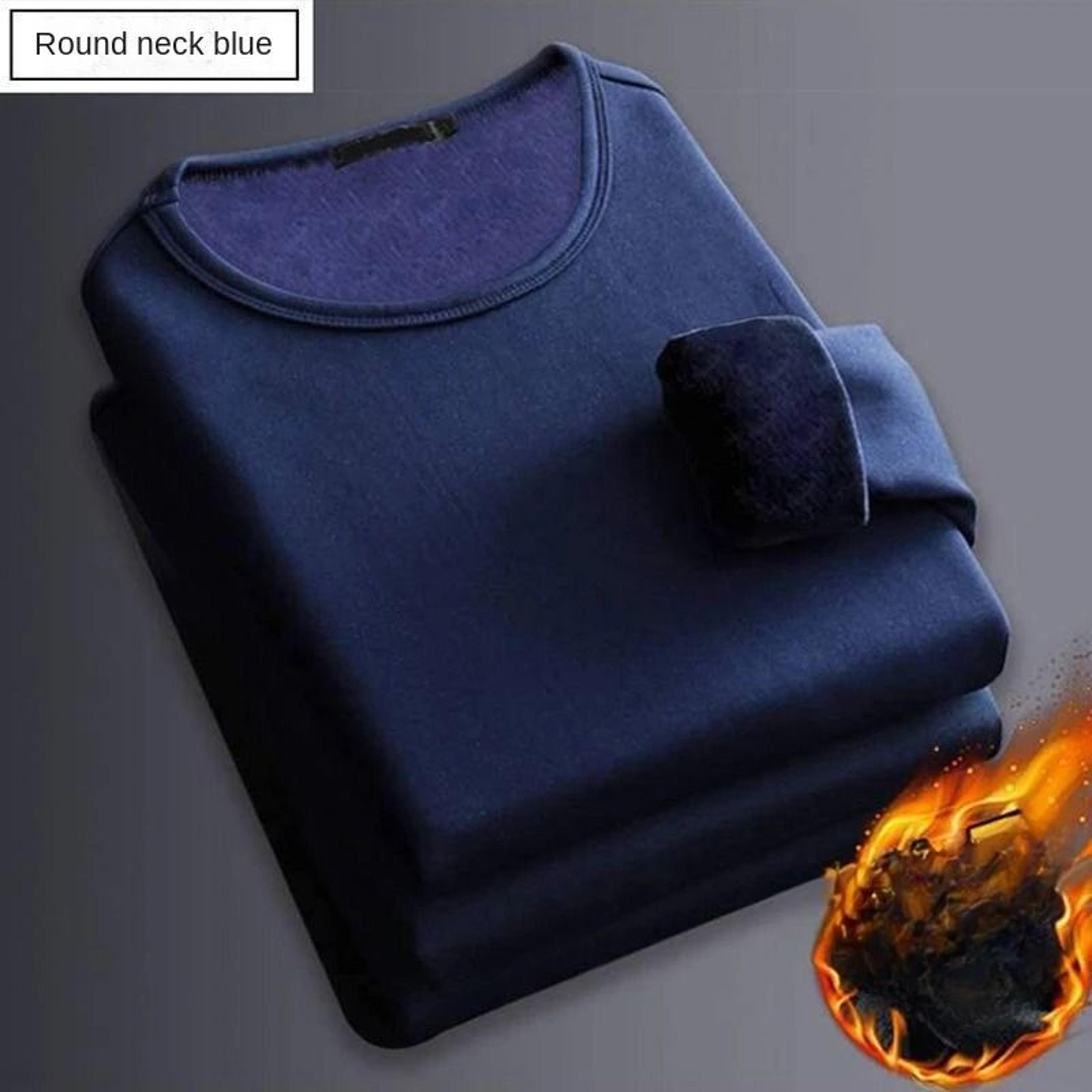 Mens Fleece Lined Thermal Shirt Warm Winter Long Sleeve Base Layer 5