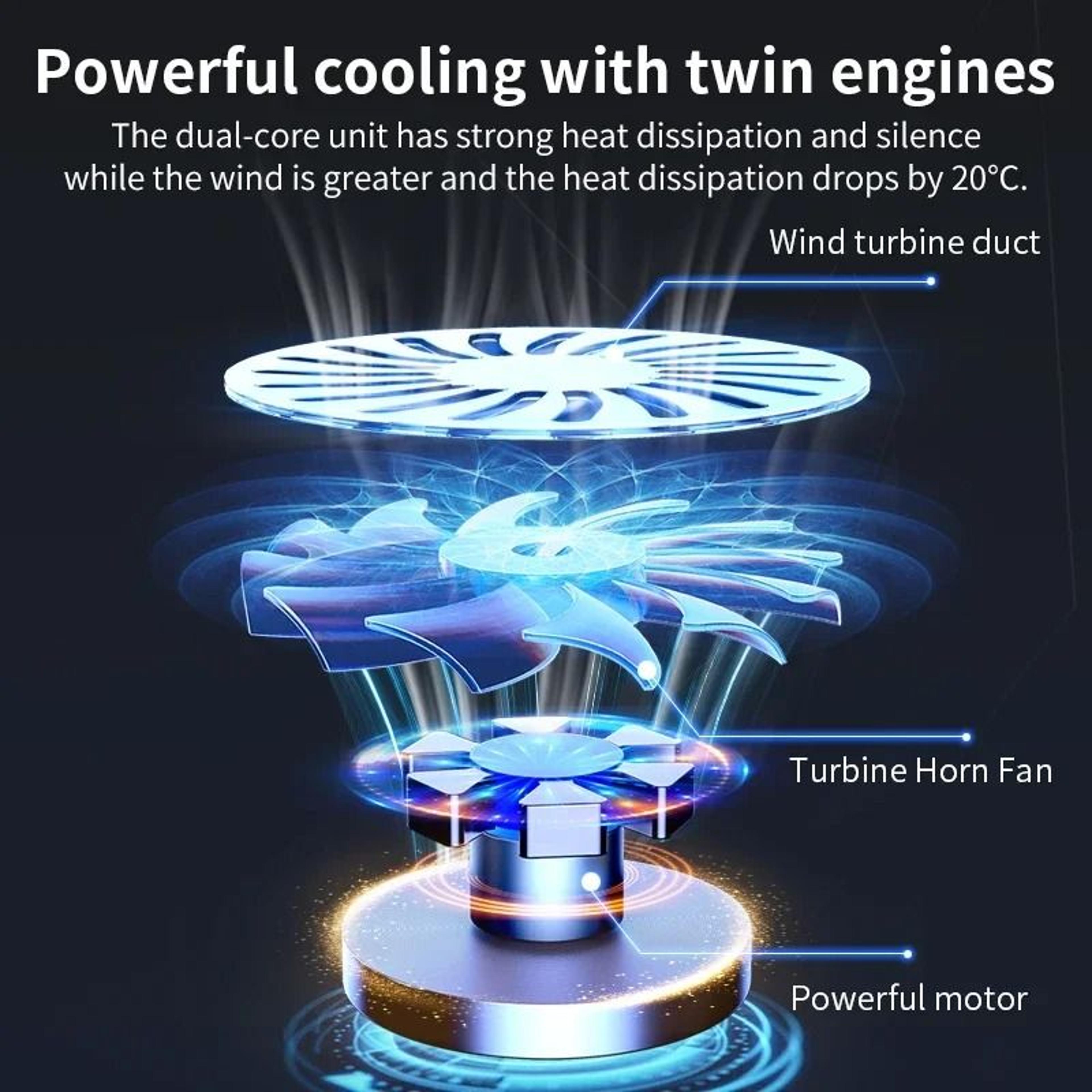 Q100 Gaming Laptop Cooling Pad LED Screen Laptop Cooler Stand 2600RPM Cooling Fan 4