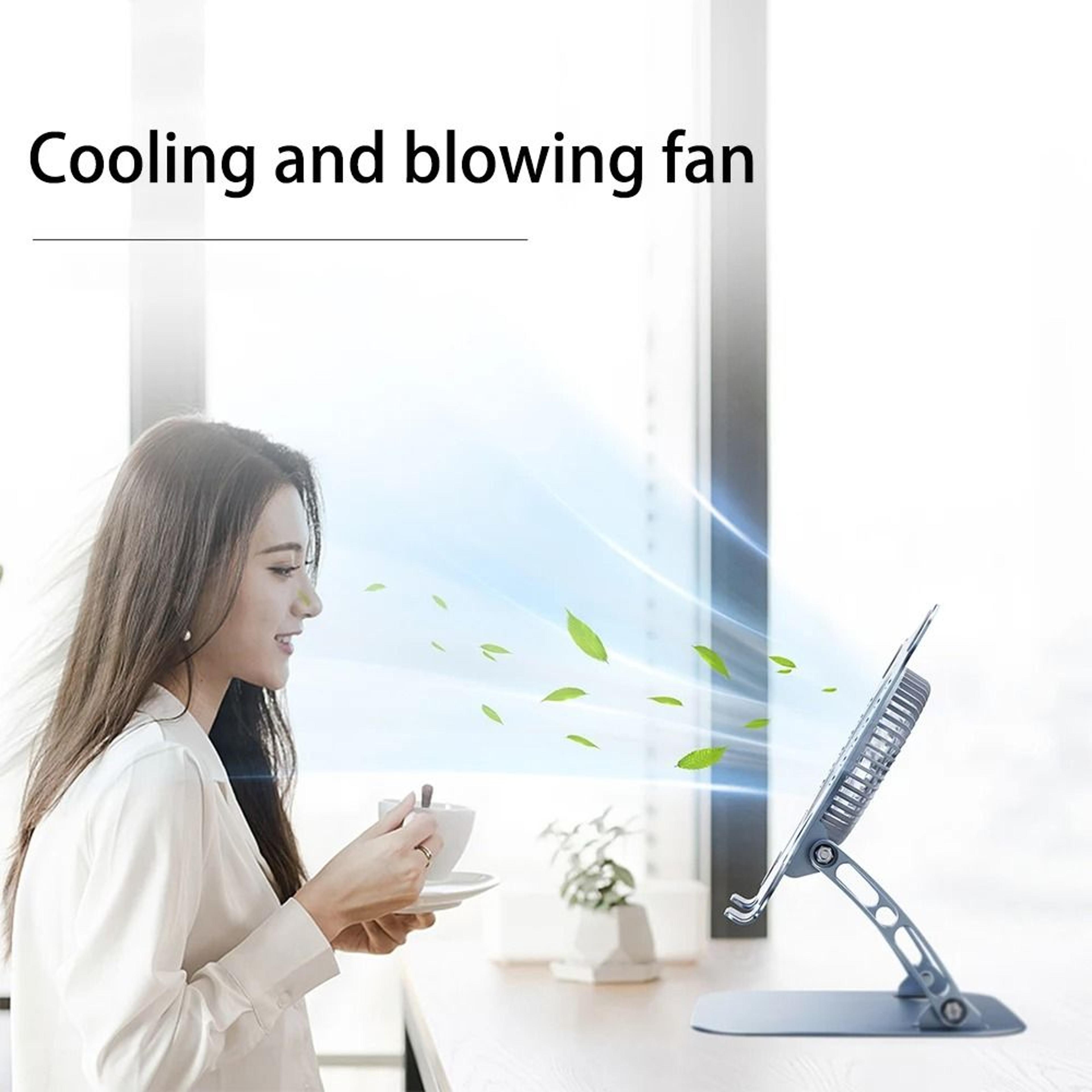 Aluminum Laptop Cooling Stand Adjustable Laptop Stand With Cooling Fan For 11 To 16 Inch Laptops 3