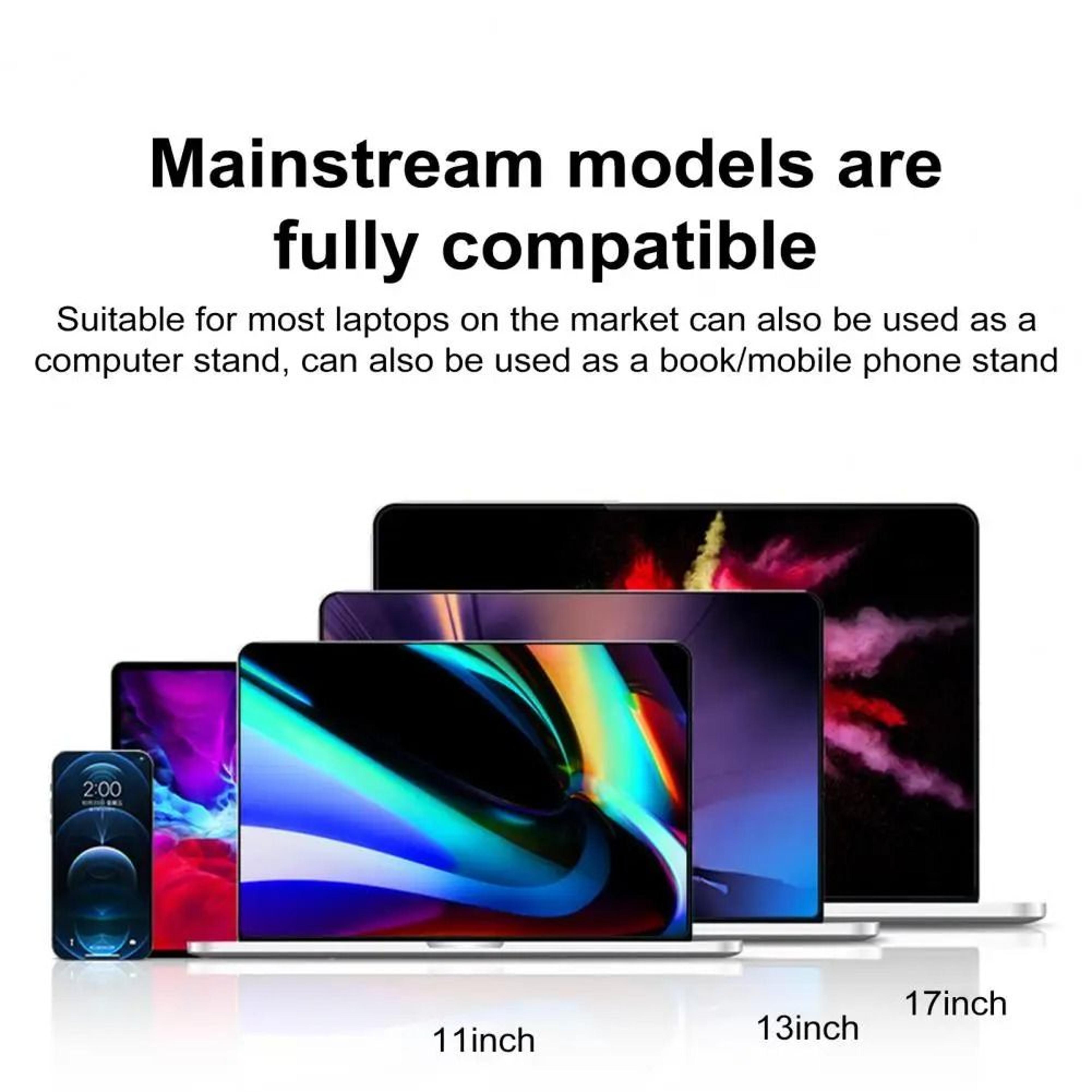 Portable Adjustable Laptop Stand With Fan Ergonomic Laptop Cooling Stand Height Adjustable Work Ris 6