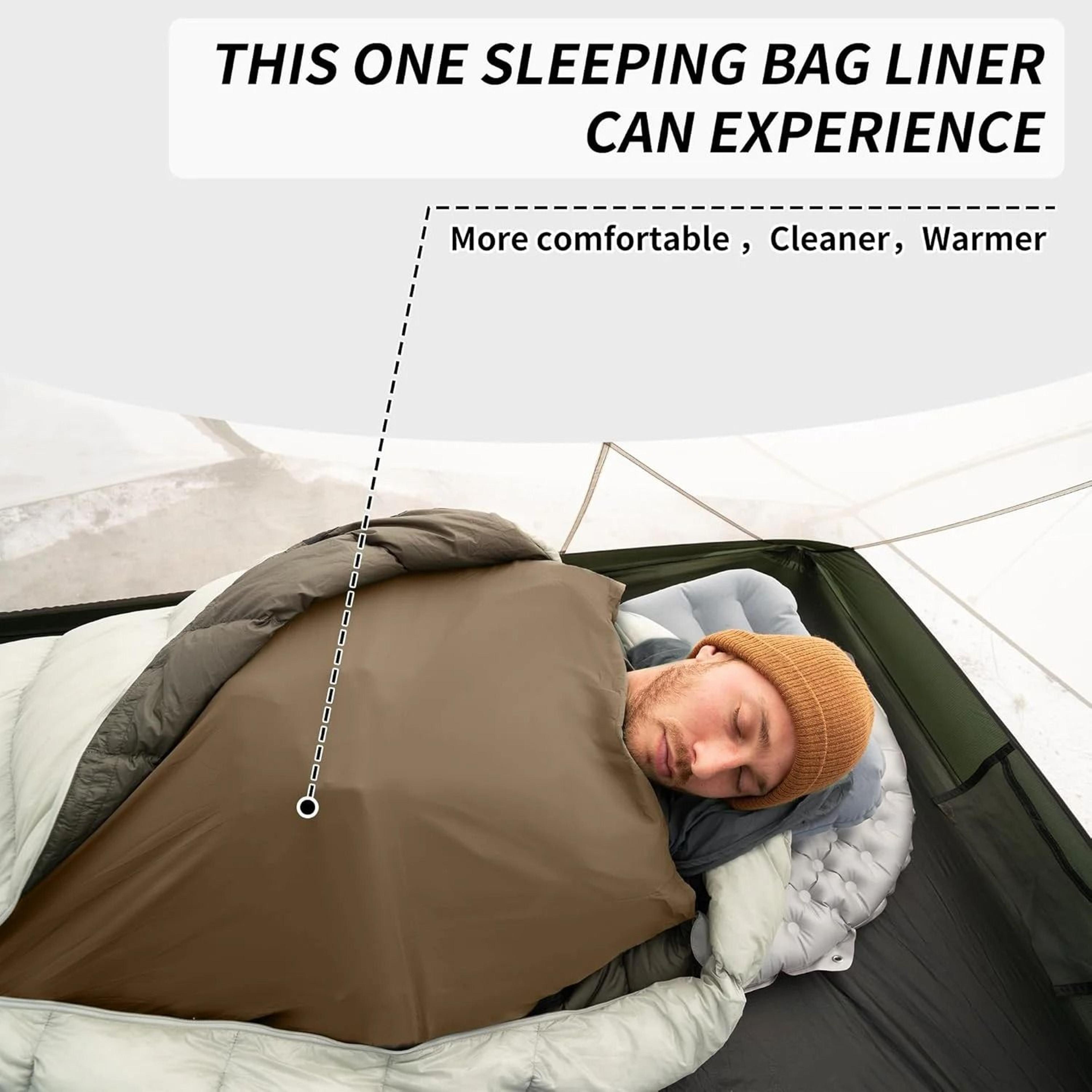 Ultralight Sleeping Bag Liner Lightweight Travel Sleep Sack Portable Travel Sleeping Bag Liner For  4