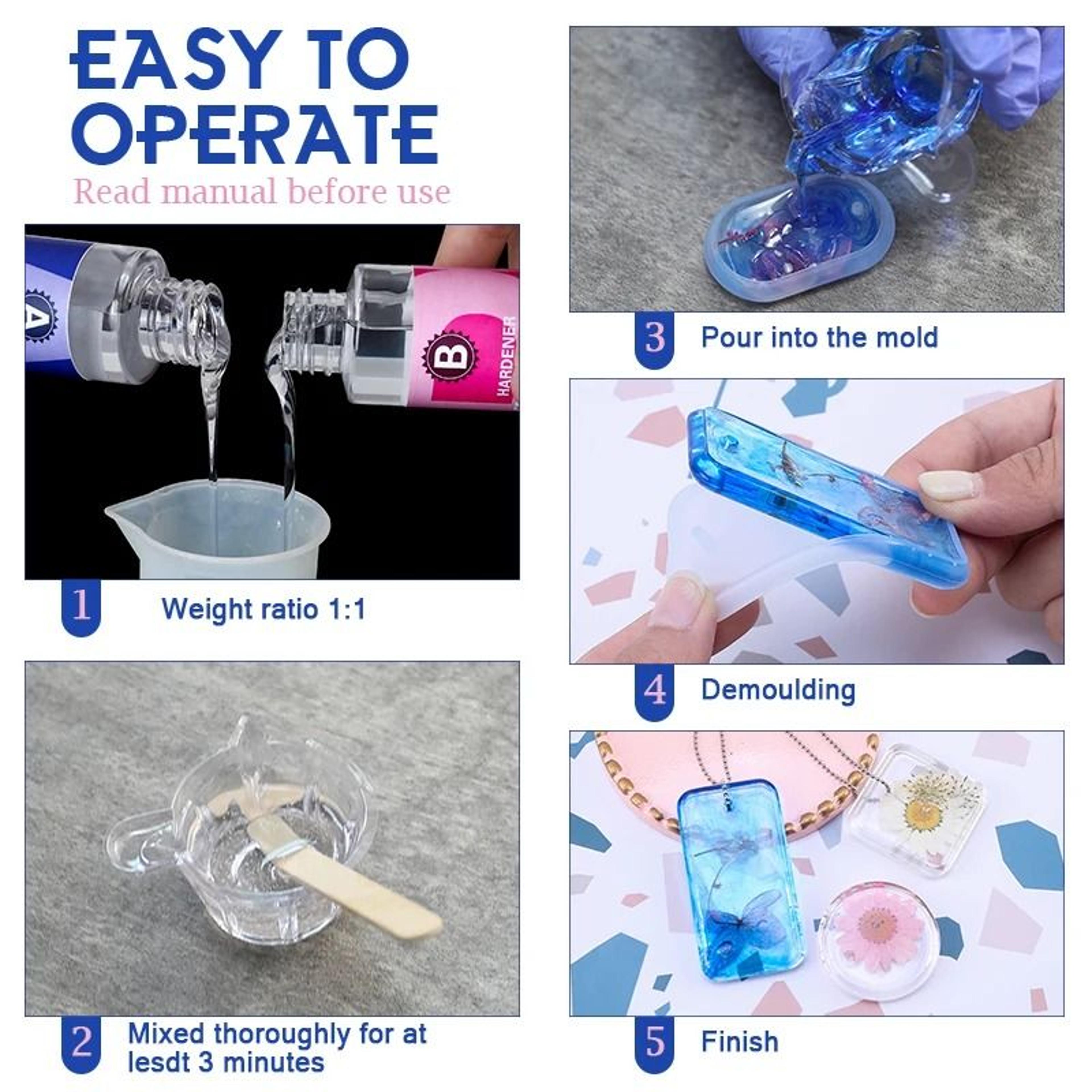 Crystal Clear Epoxy Resin Kit 1 To 1 High Gloss Art Resin Kit Bubble Free Casting Resin For DIY Cra 14