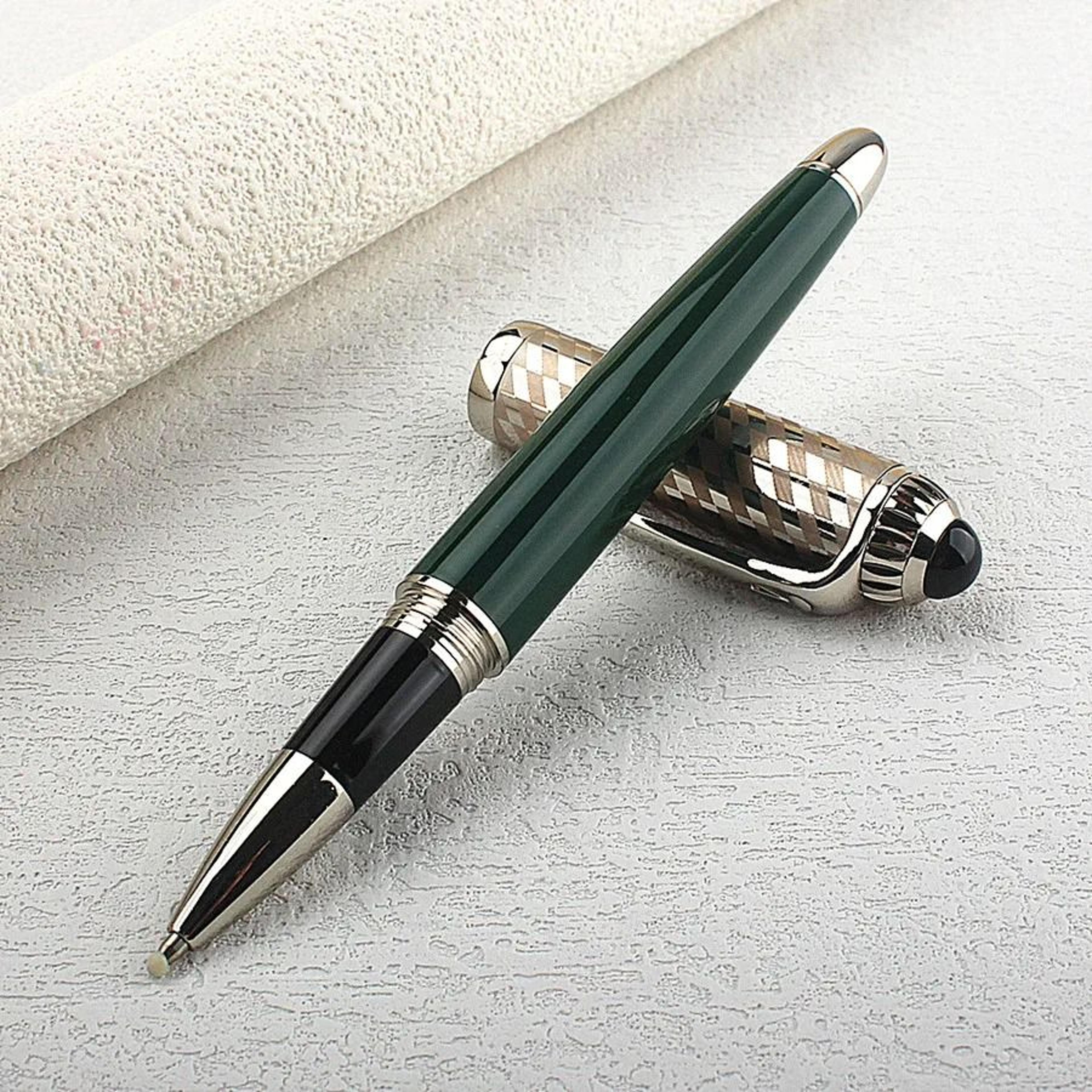 ExecutivePro Luxury Rollerball Pen Metal Business Writing Pen Blue Ink Office Gift Pen 16