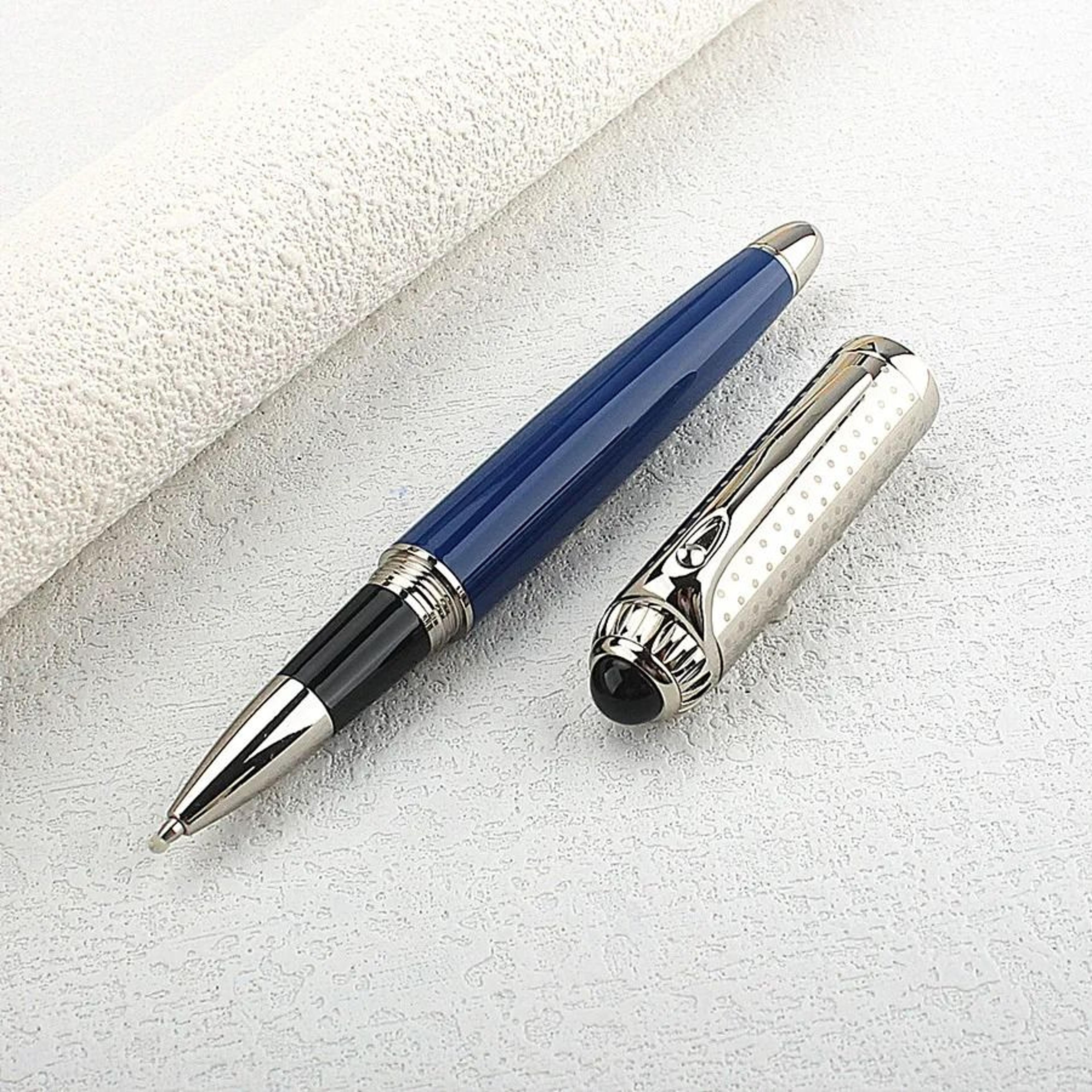 ExecutivePro Luxury Rollerball Pen Metal Business Writing Pen Blue Ink Office Gift Pen 17