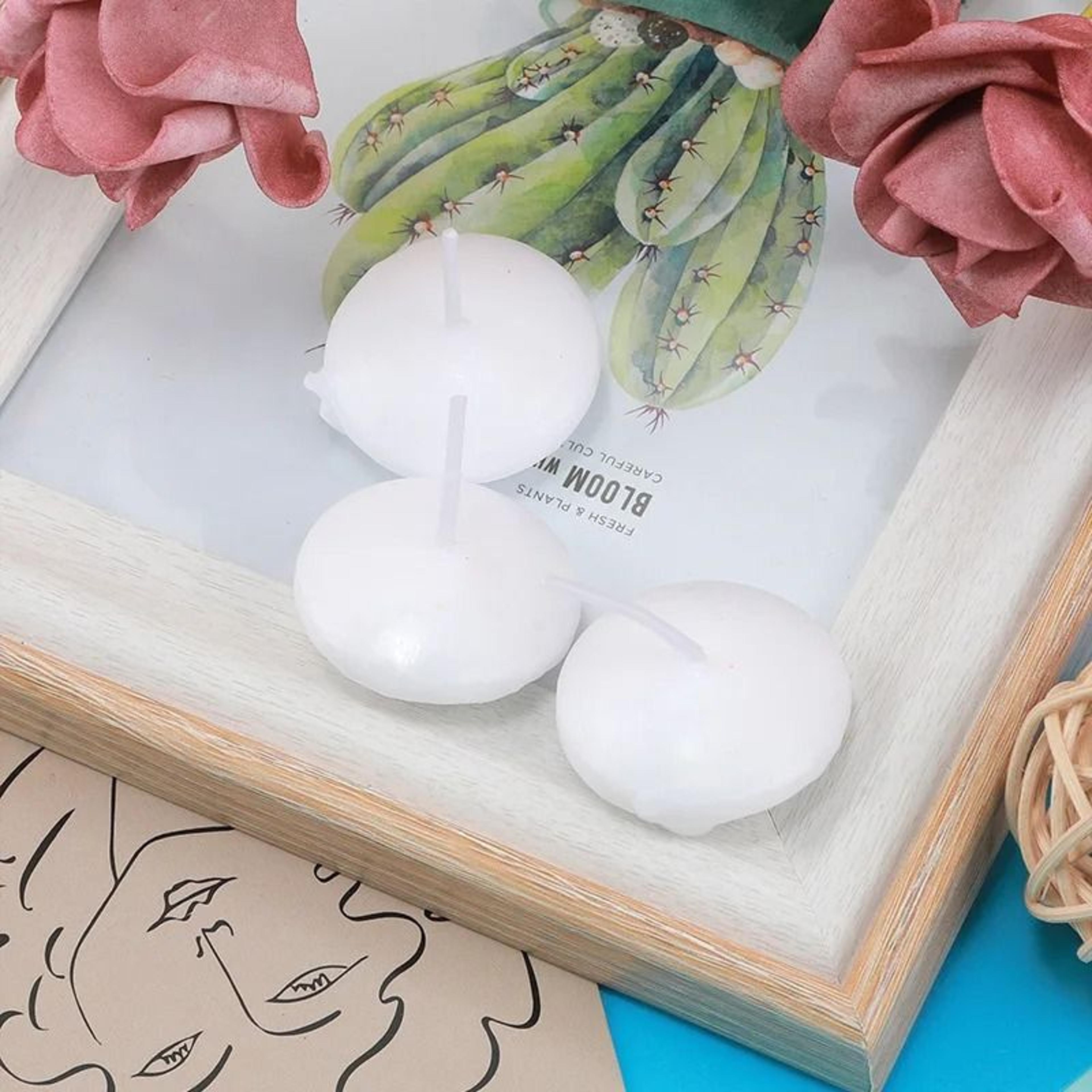 Romantic Floating Disc Candles Unscented Mini Candle Set For Wedding Bath And Party Decor 4